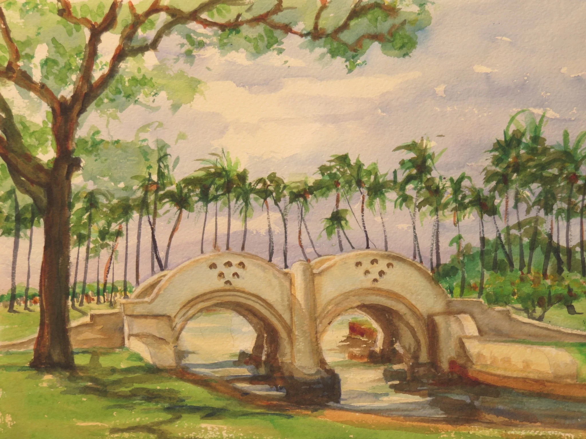 Ala Moan Deco, Watercolor 11 x 15