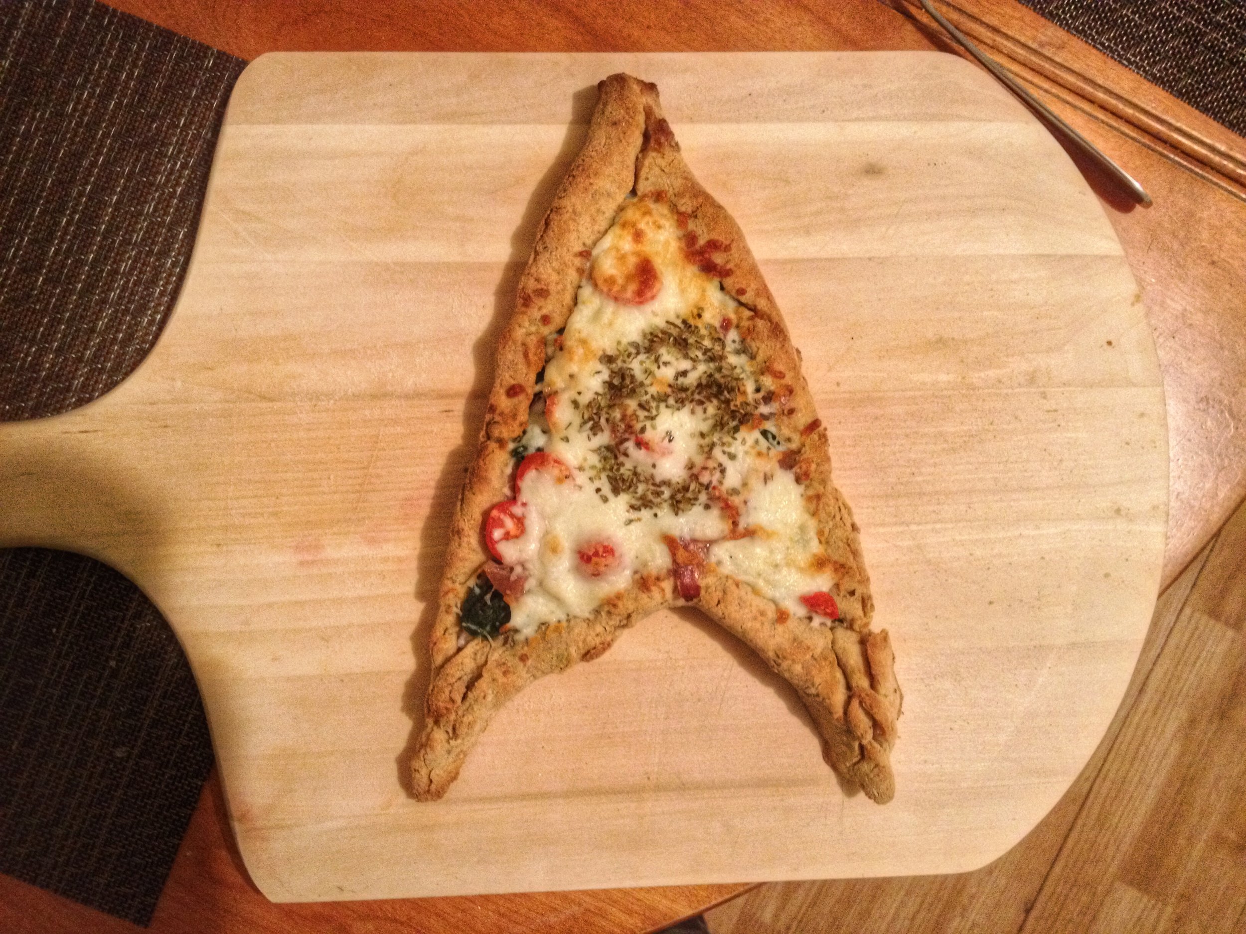 Photo: CK (The pizza I made the night of Leonard Nimoy's passing.)
