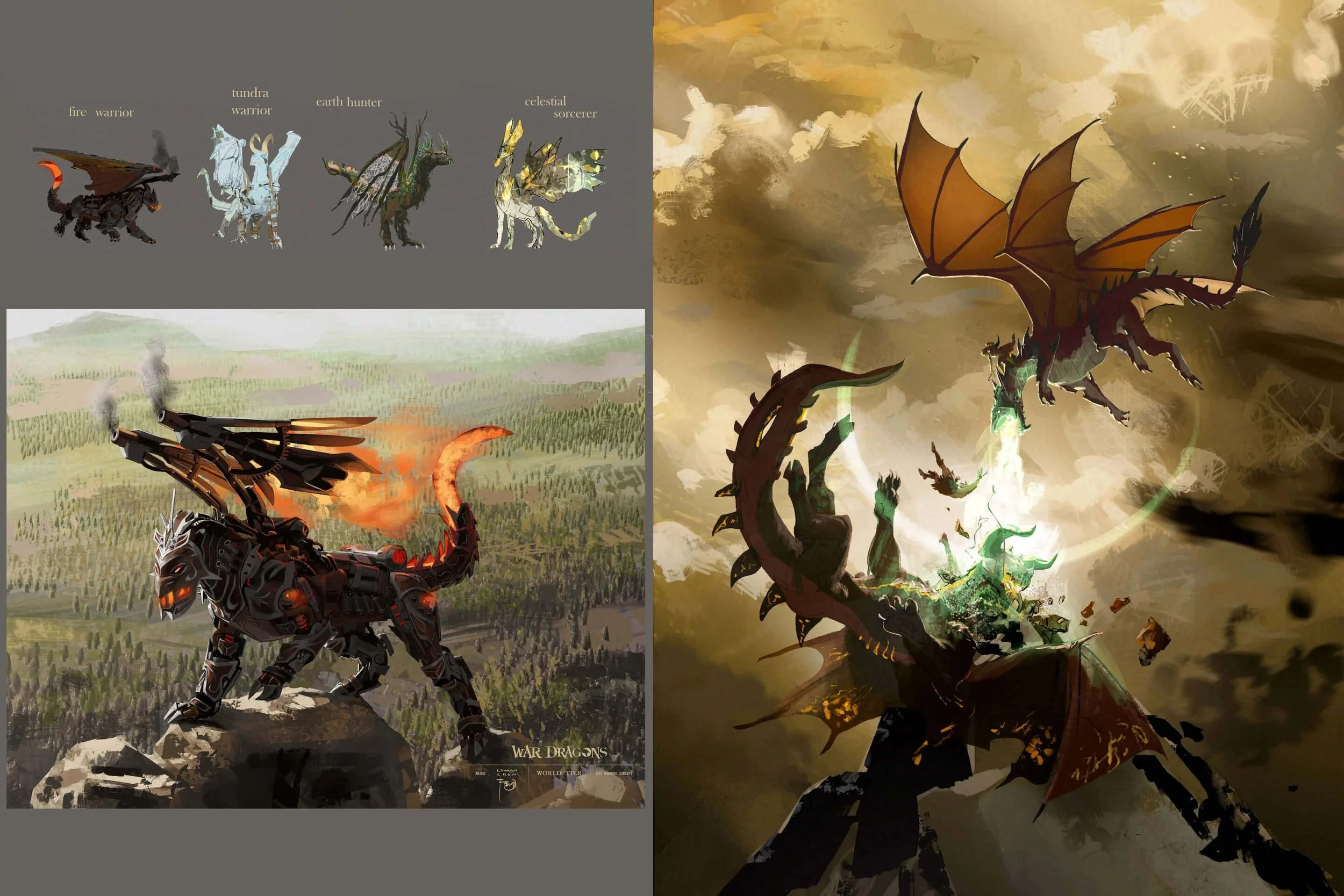         ↑   WAR DRAGONS (Pocket Gems)  - Concept development of in-game lore, final dragon design, and seasonal tier thumbnails 