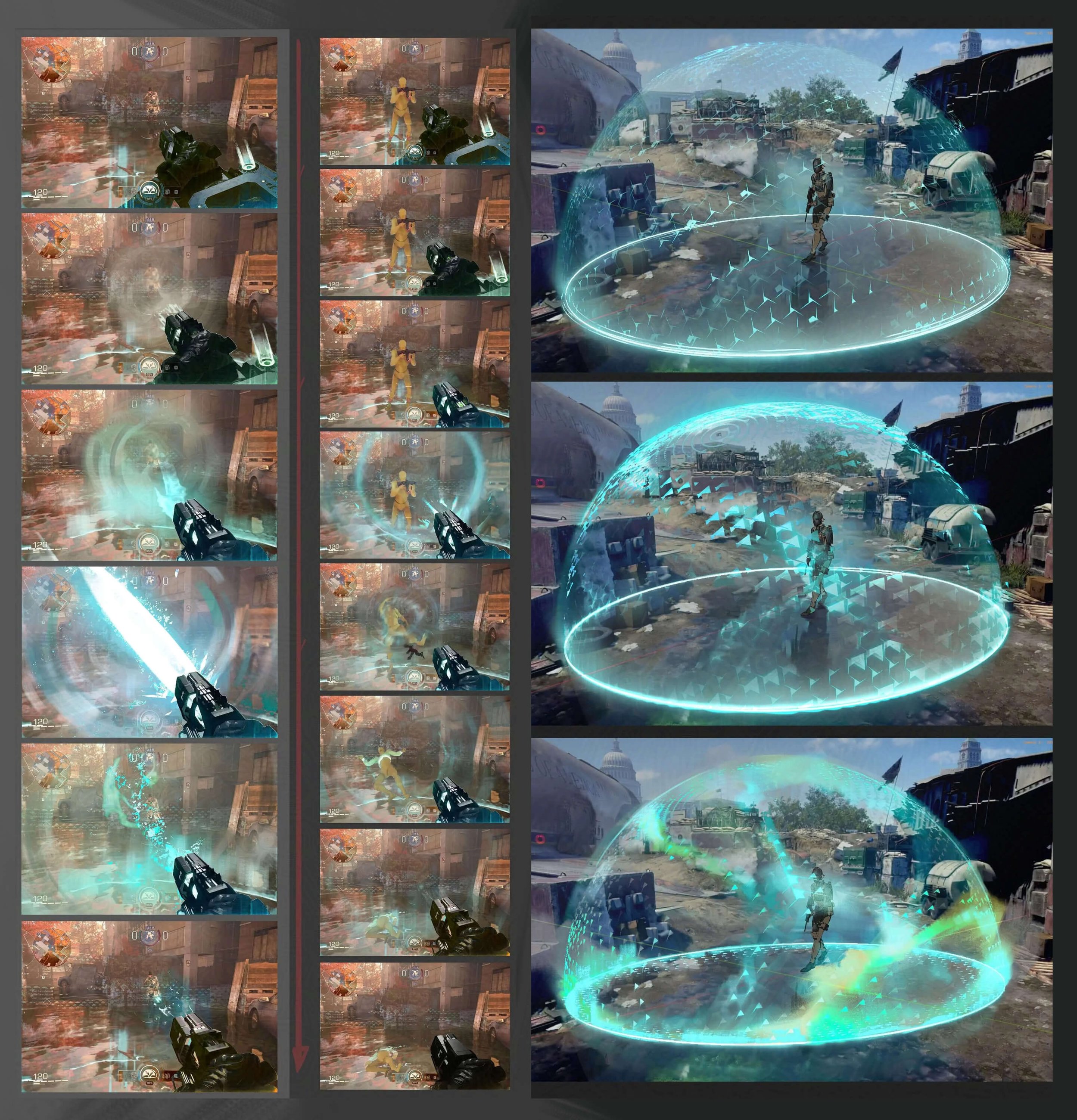         ↑   X-DEFIANT (Ubisoft San Francisco)  - Weapon VFX explorations guided by sound design   |   Shield and fortification FX development 