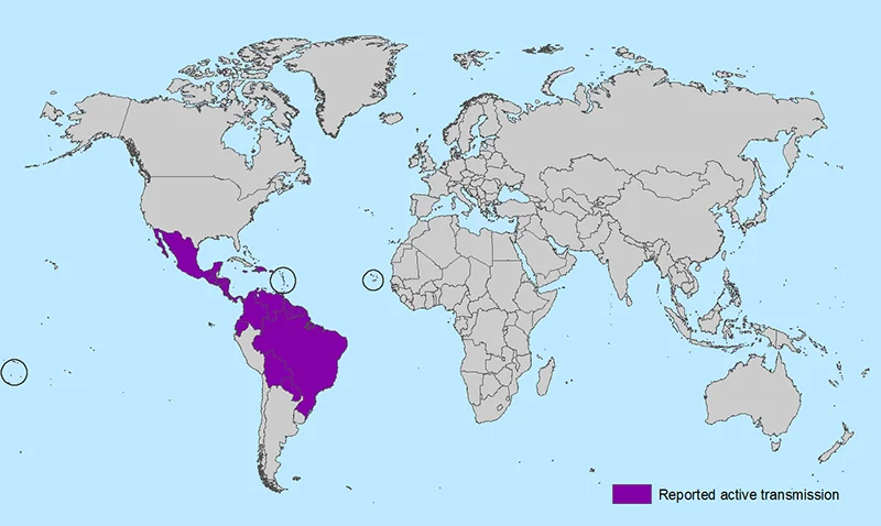 CDC Map Showing Areas with Zika, http://www.cdc.gov/zika/geo/, February 5, 2016