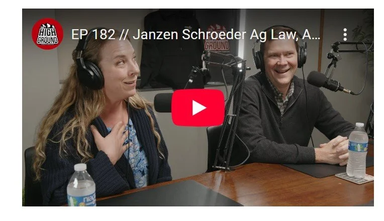 Featured on Premier's "The High Ground" Podcast:  Janzen Schroeder Ag Law, Administrative Law, &amp; Strange Sights