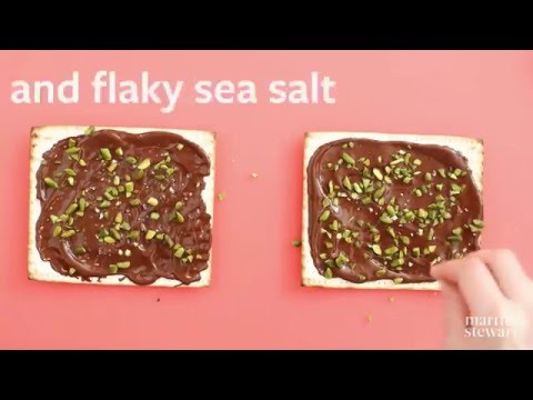 Chocolate Pistachio Matzo with Sea Salt