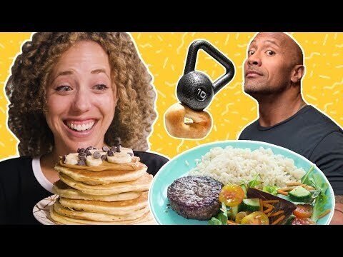 I Ate Like Dwayne "The Rock" Johnson for a Day (feat. Gourmet Gab) 💪 EXPERIMENTAL EATS