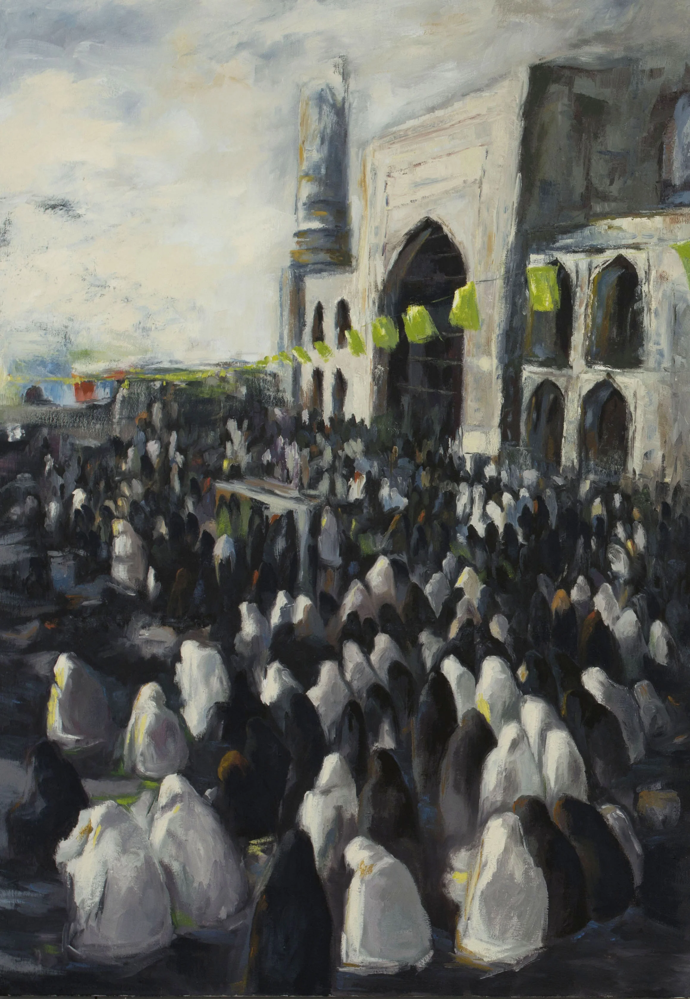The crowd (diptych, left panel), 2013