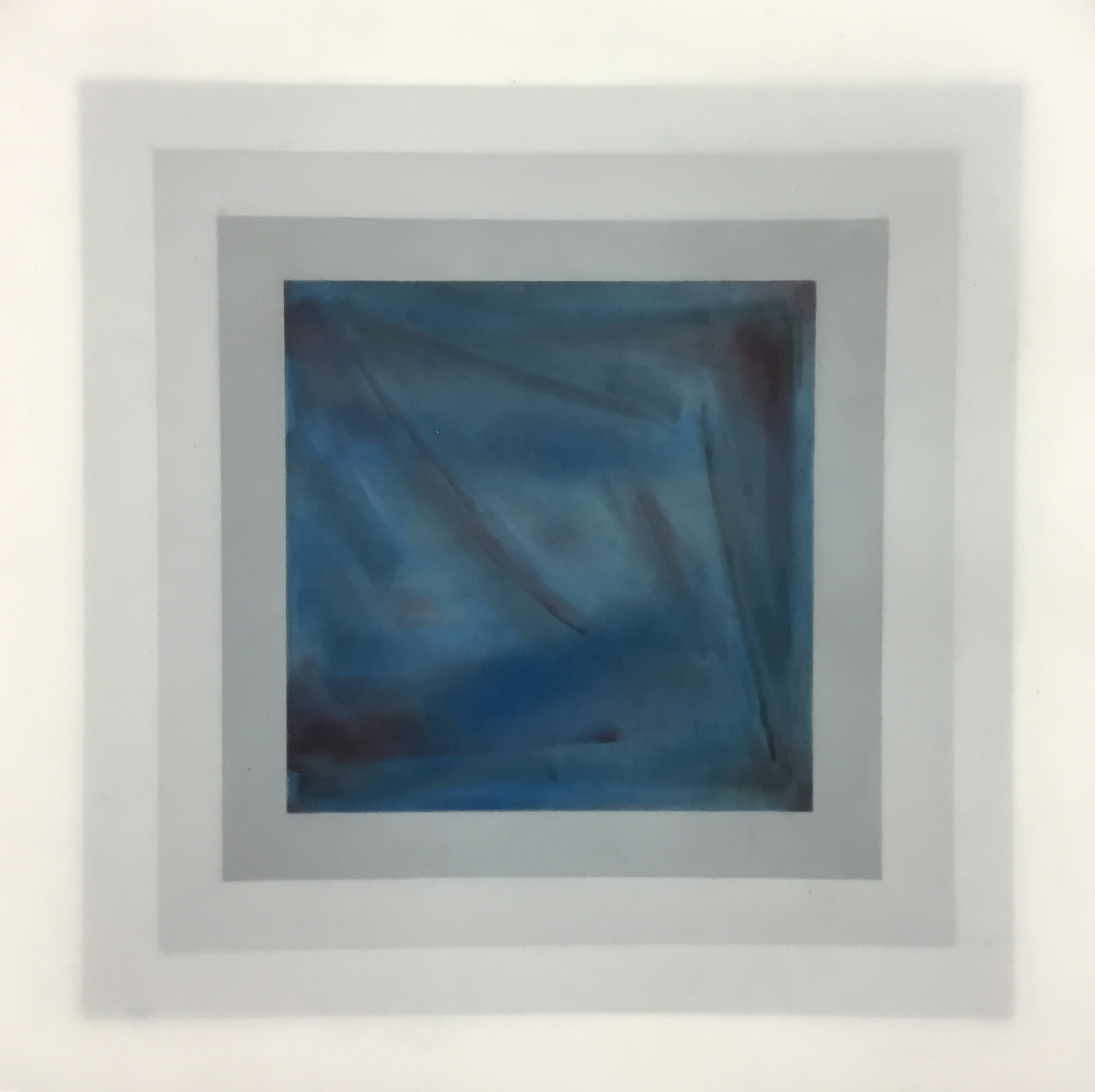   Beyond nothingness, 2016   Pan pastel on four layers of frosted Mylar, 18" x 18 