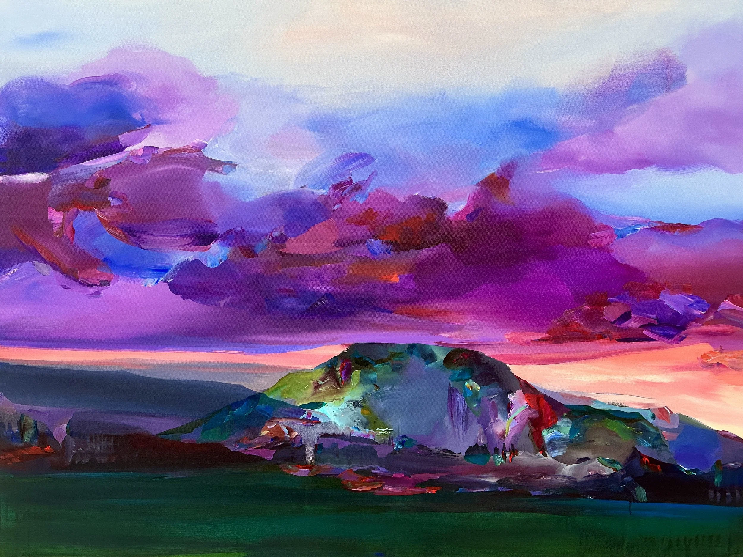  Full circle  2024, Acrylic and Flashe on canvas, 36 x 48 x 1.5 in 