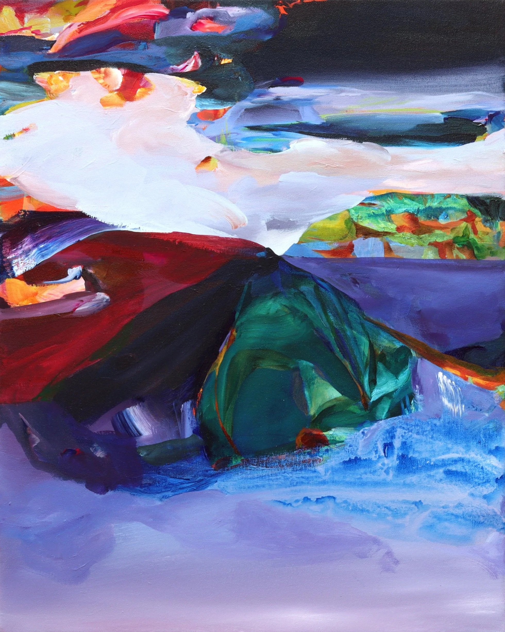  From the inside  2023, Acrylic on canvas, 20 x 16 x 1.5 in 