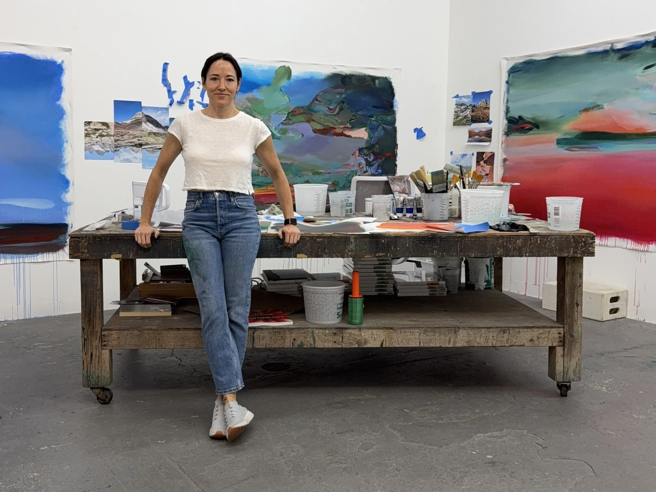 Emily Klass - Abstract landscape painter in her LA studio