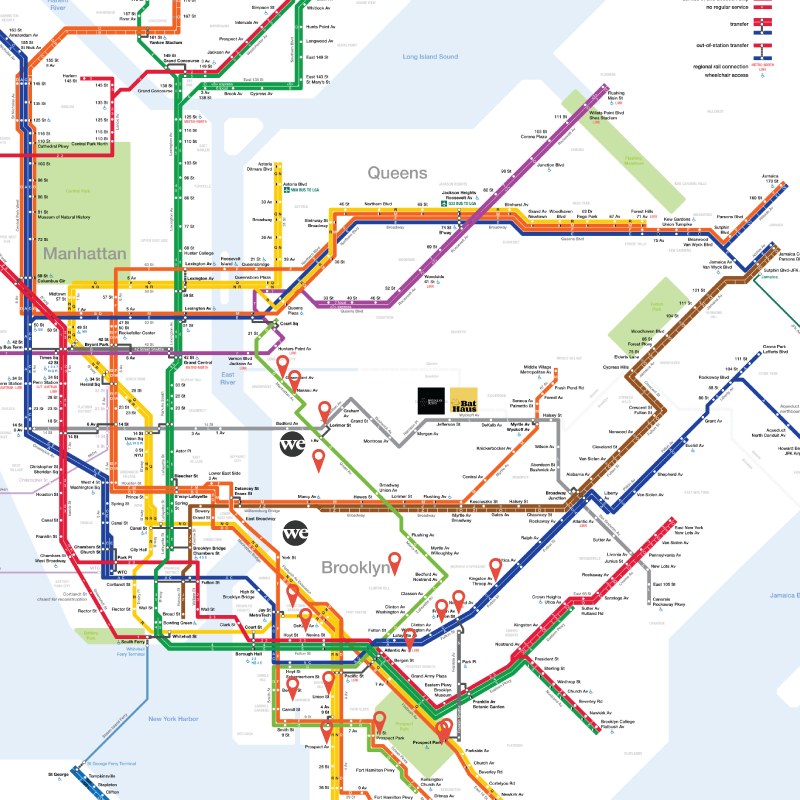 wework, brooklyn desks, and bathaus may be considered competition in regards to providing a space to work from in Brooklyn, but most of these locations do not include studios with in-house creative teams to deploy on a retainer or per project basis.