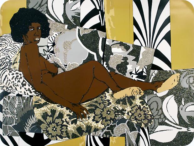 A Little Taste Outside of Love, 2007 rhinestone, acrylic and enamel on pane