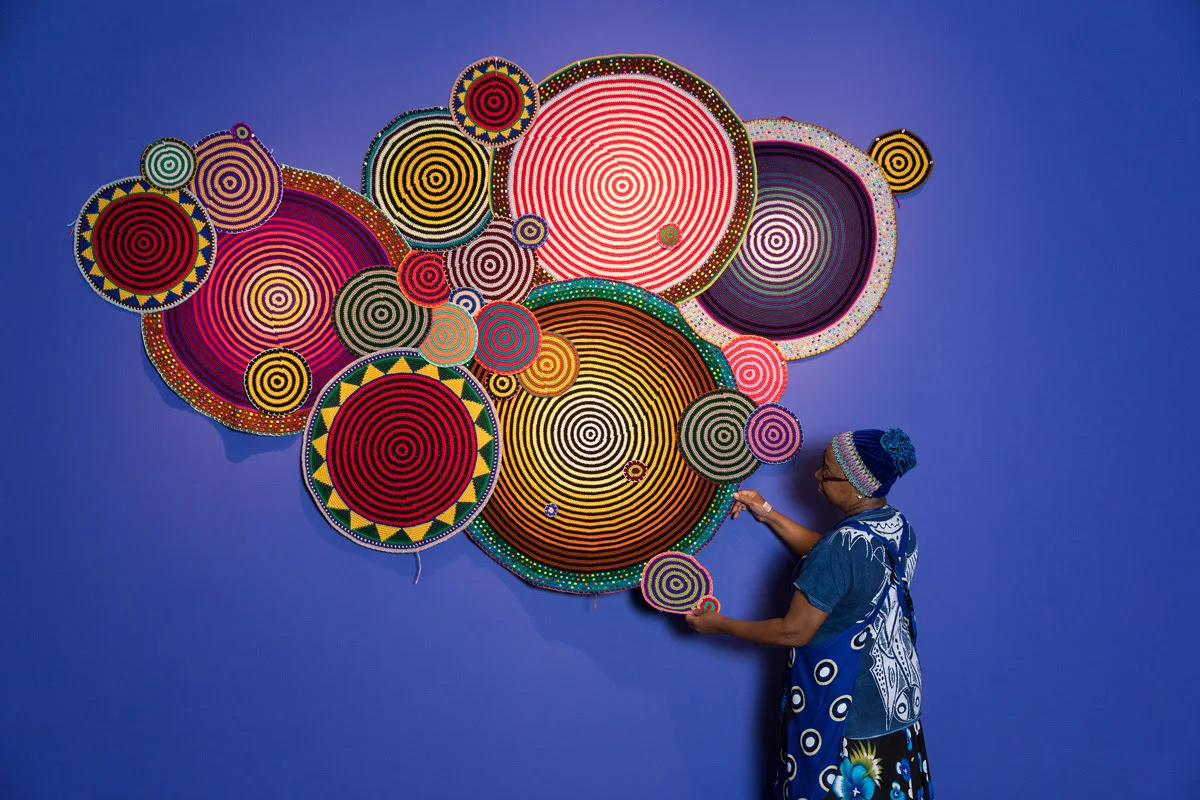 Bailey with her work