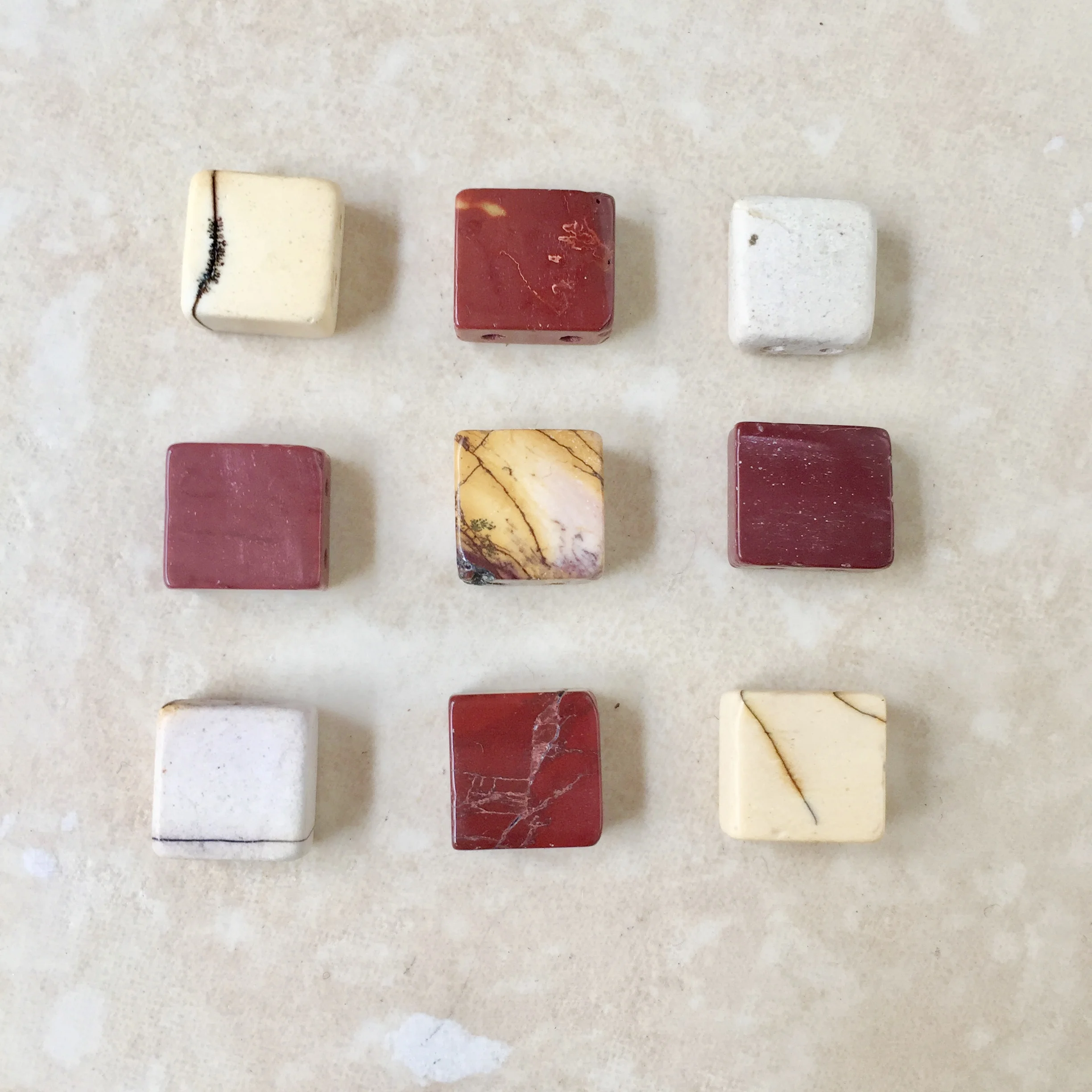 Square Australian jasper beads
