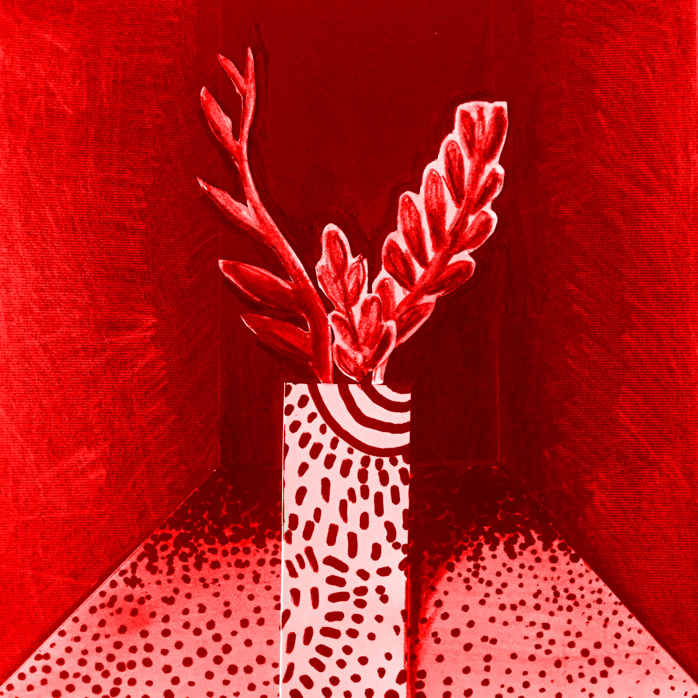 Red Monochromatic Collage