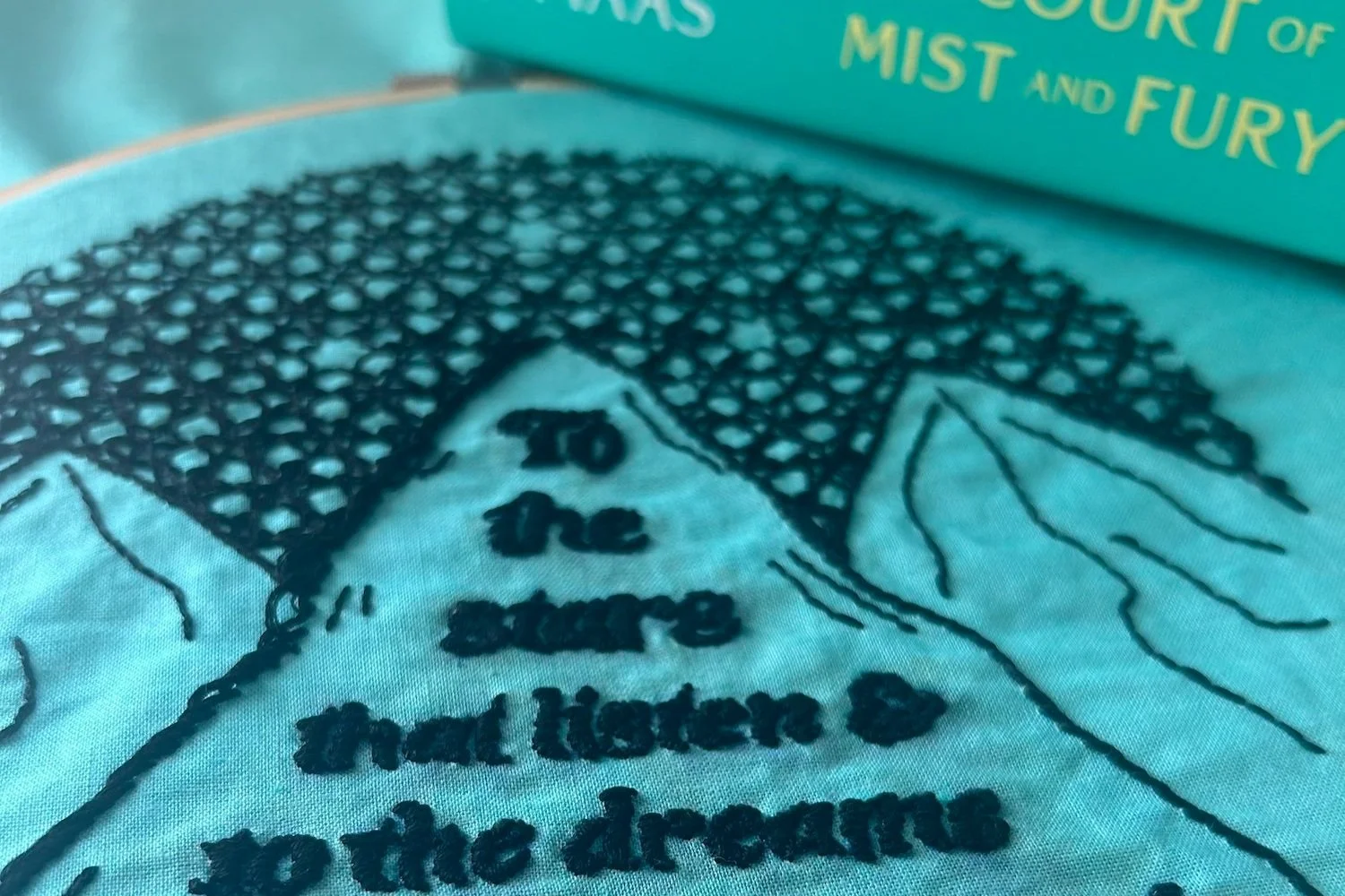 To the Stars: Embroidery Inspired by A Court of Mist and Fury