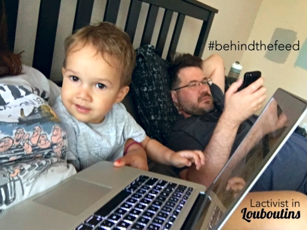 True life: this happened when I sequestered myself in our room to write this blog post. My youngest found his way in here and my husband thought that we could all hang out. Yes, those are paint swatches in our still unpainted master bedroom. 