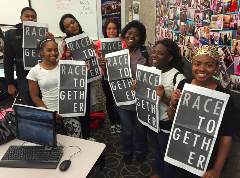 V(i)llage scholars at Syracuse High School learning to engage in discussions about race while navigating diverse spaces + places.