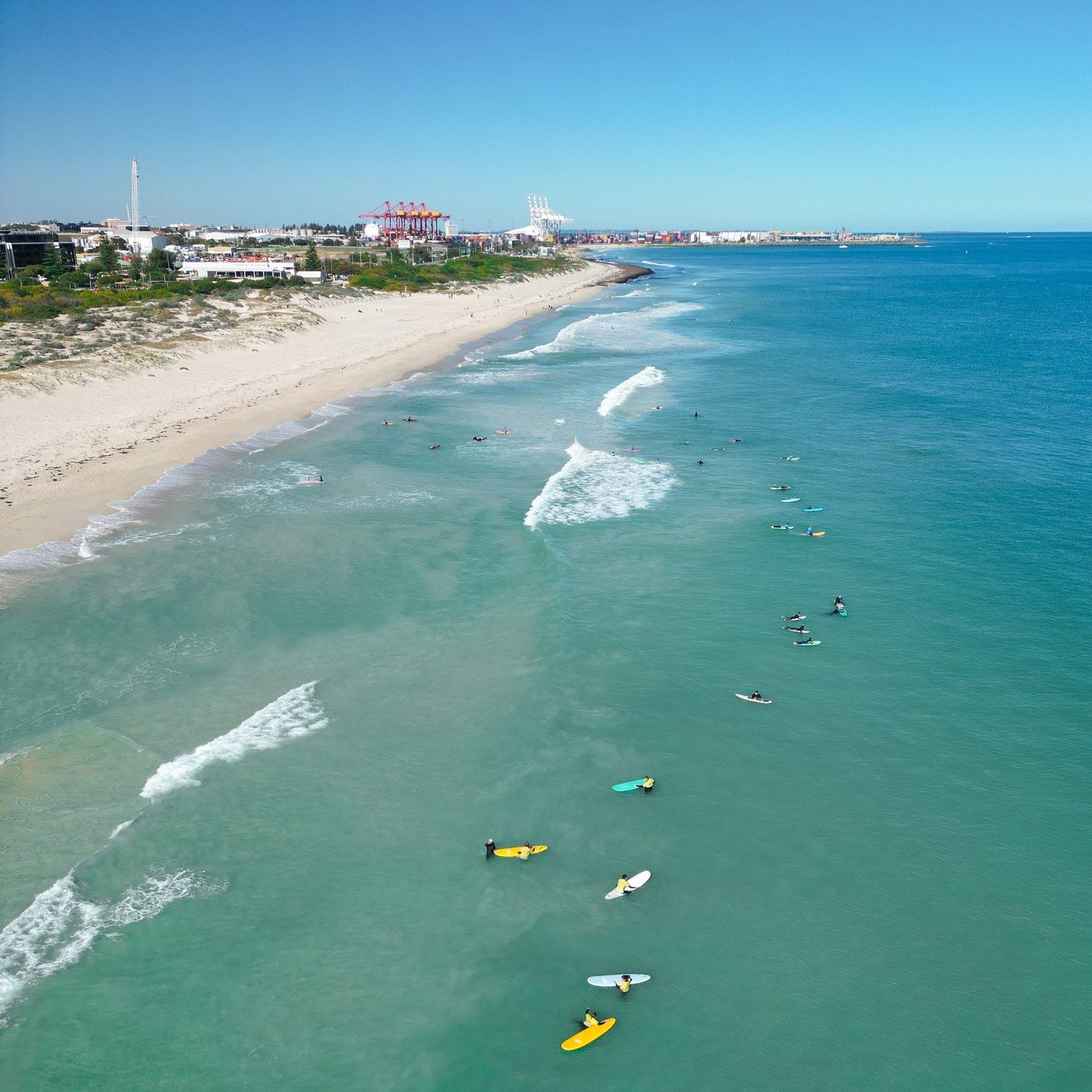 Leighton Beach has been absolutely stunning lately. 😍🌊
Since the big June storm, we've had clean easterly winds pushing through and some beautiful small waves &mdash; the kind of conditions that make learning to surf a pure joy. The drone shots don