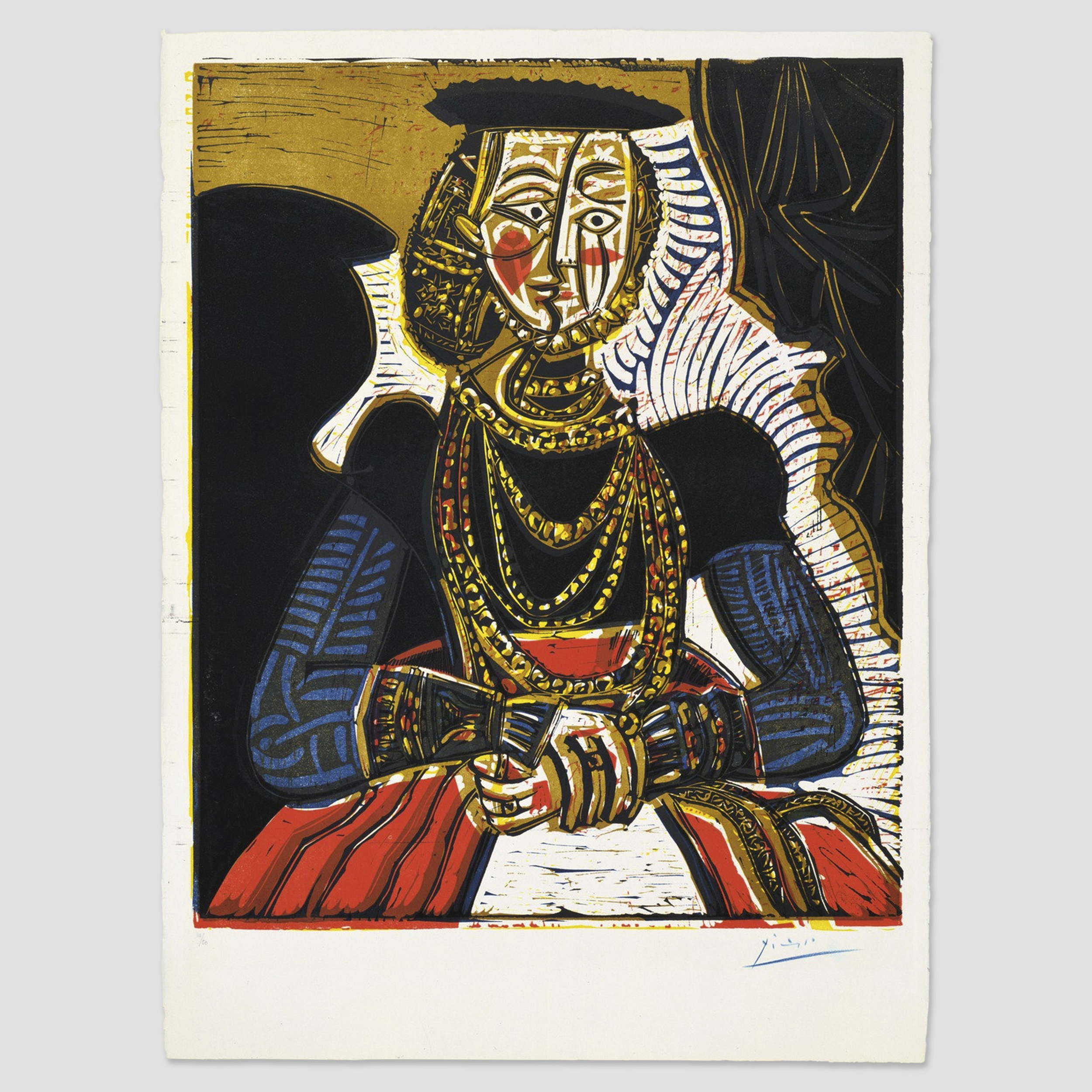 pablo-picasso-linoleum-cut-Portrait-of-a-Young-Girl-after-Cranach-the-Younger-II-Portrait-de-jeune-fille-d'après-Cranach-Le-Jeune-II-July-4-1958-art-group-projects-web.jpg