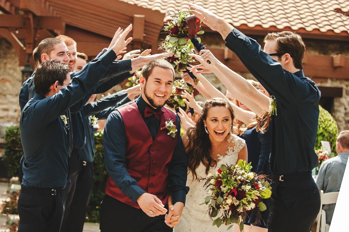 TANNER + HIS WIFE, KARA,&nbsp;ON THEIR WEDDING DAY, MARCH 12, 2016.