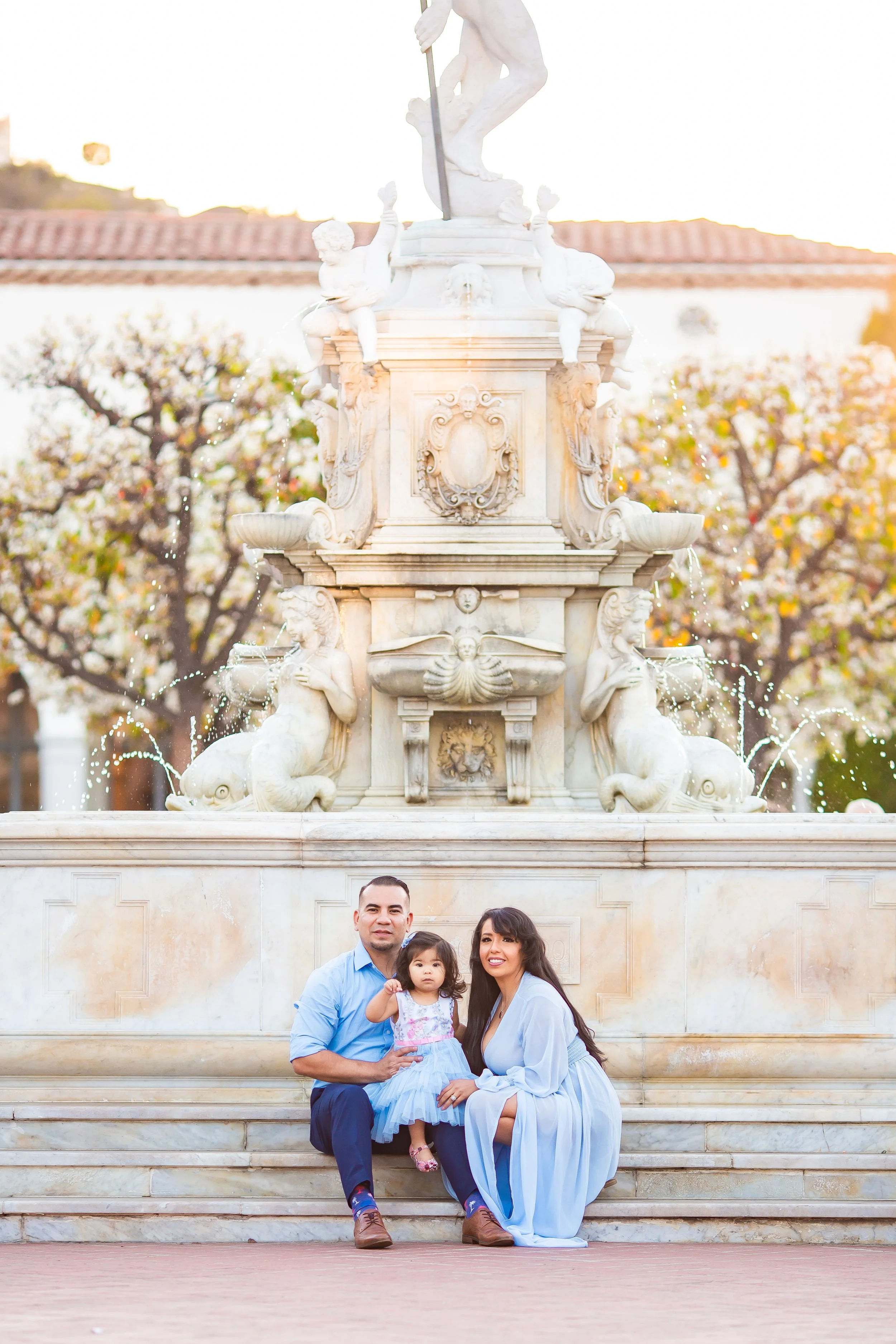 Fountain, palos verdes, Malaga Cove Plaza, family photographer