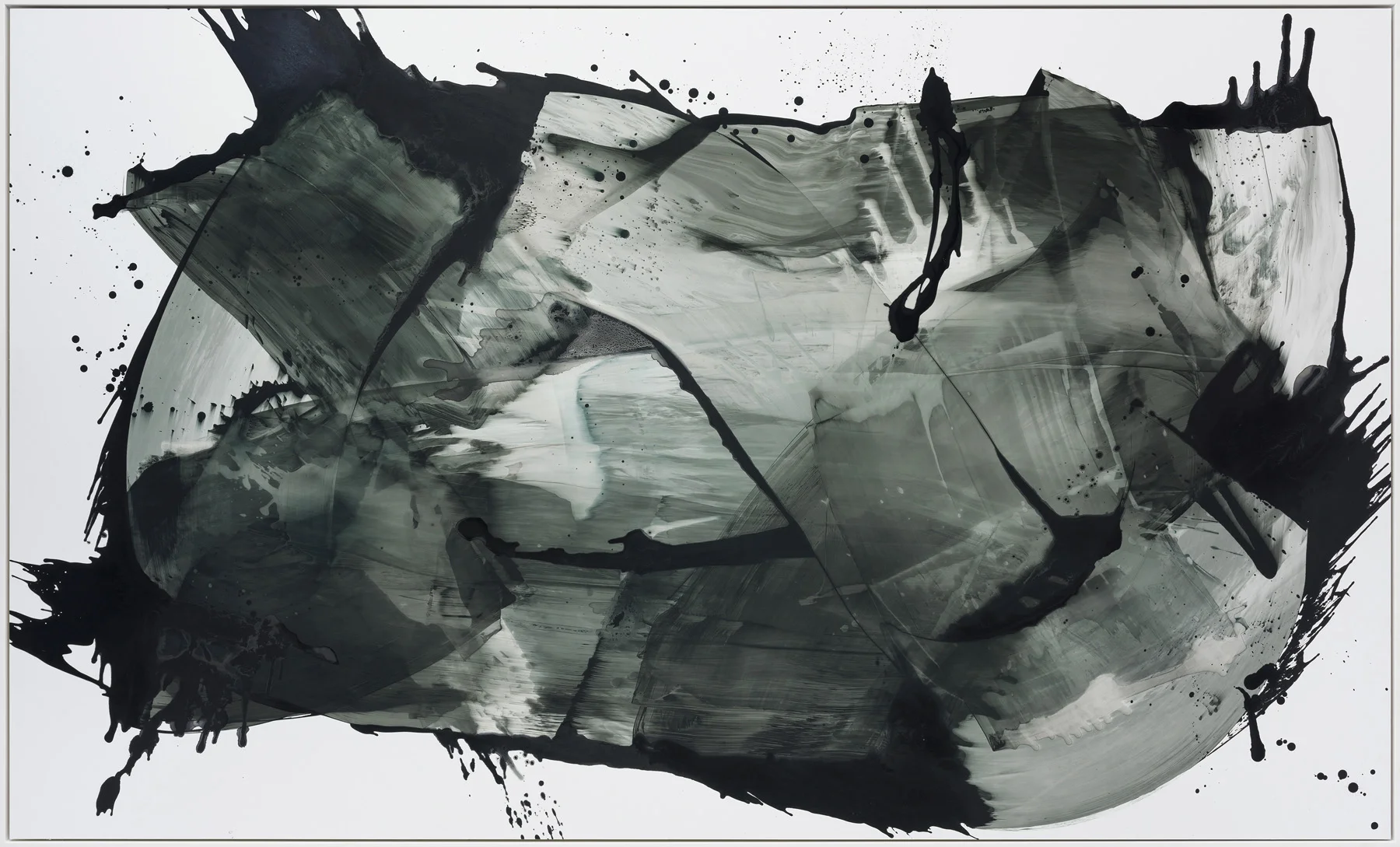 Interamnia , 2018 Acrylic and Indian Ink on Paper 250 x 155 cm