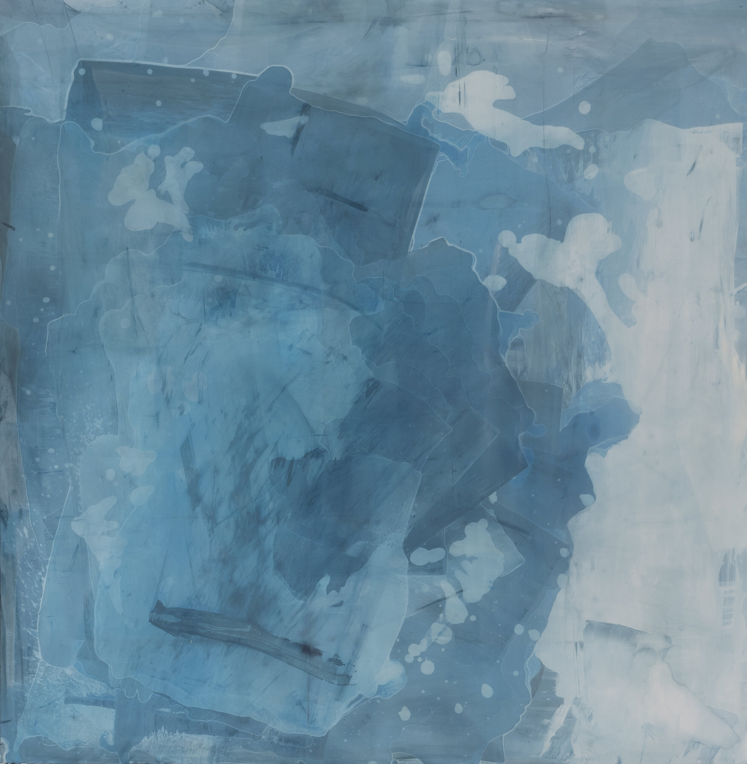 Stacie McCormick,Tidal Series (Solid Blue), 2019, Oil on paper, 148 x 145.5 cm.jpg