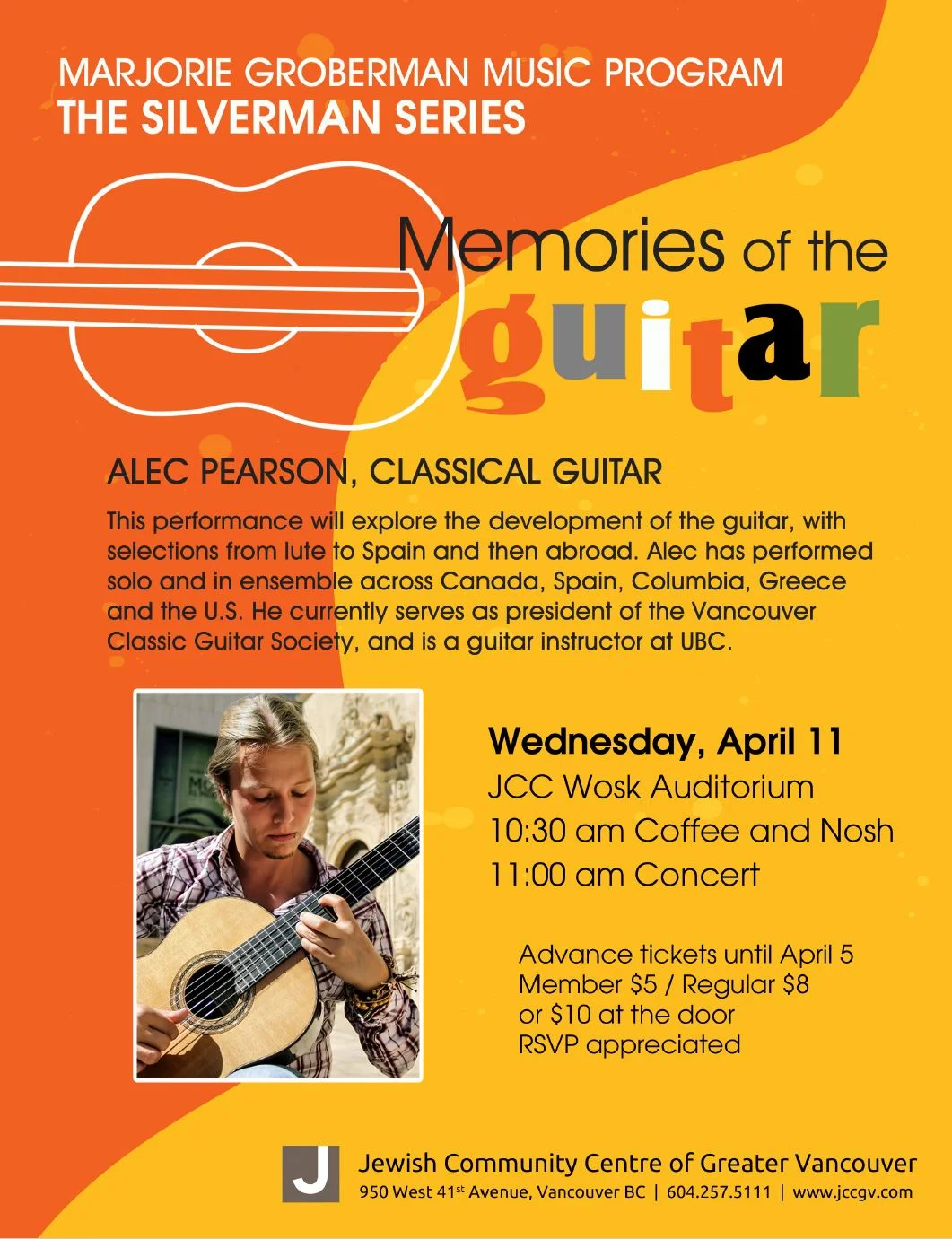 Memories of the Guitar - Recital at JCC Wosk Auditorium