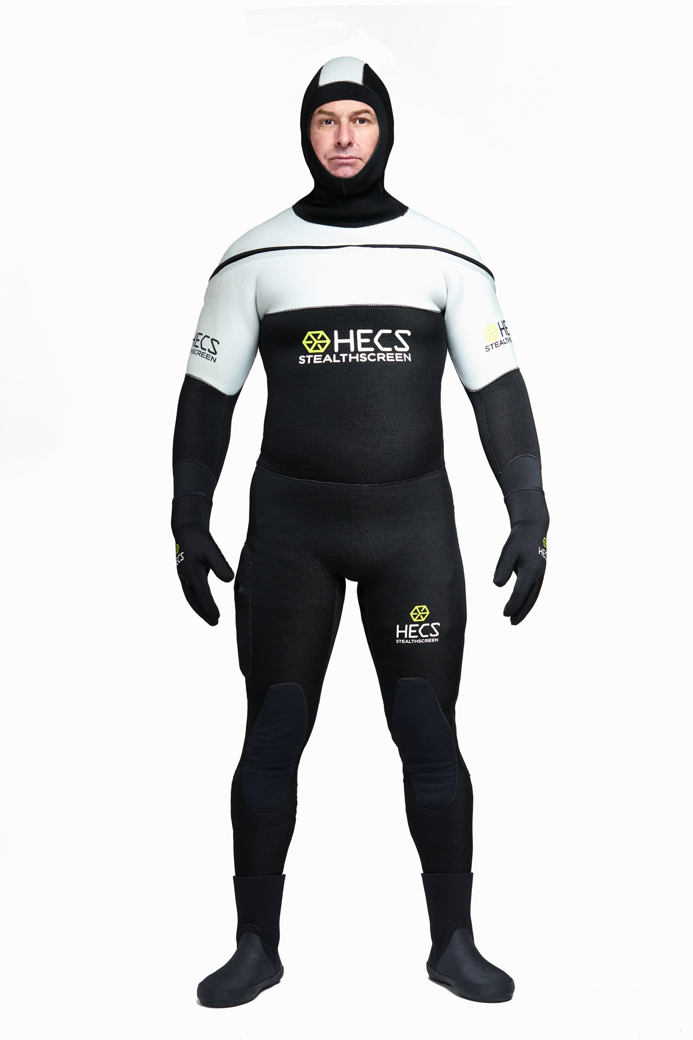 The HECS semi-dry scuba suit.