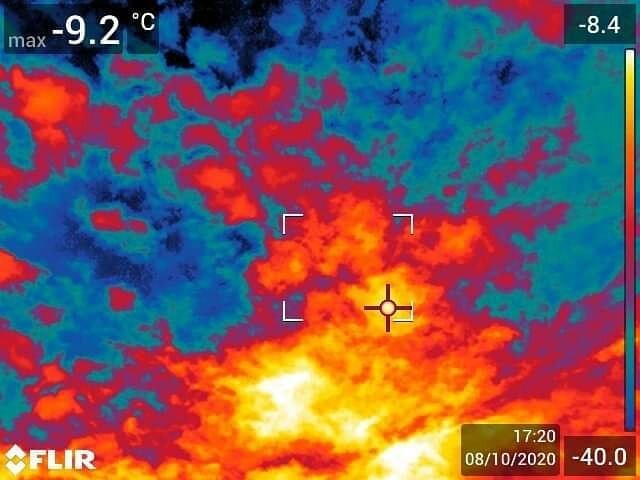 Who knew it got that cold up in the clouds?

This is a picture one of our engineers took when they were out and about, cool right?

#thermalart #thermalcamera #thermalimaging #infraredphotography #photography #flir #temperature #skyphotography #sky #