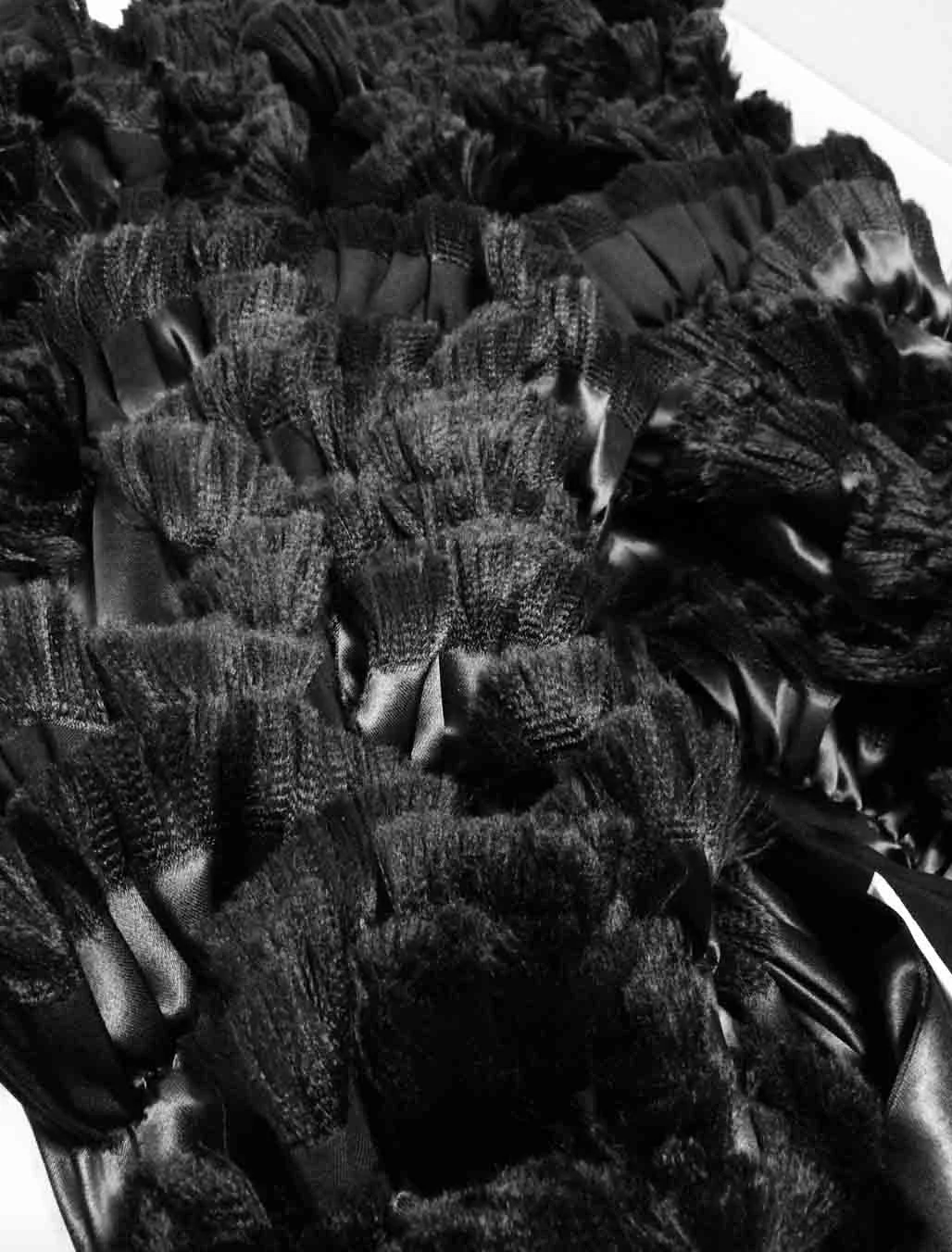 textile detail | hand-frayed hand-linked satin