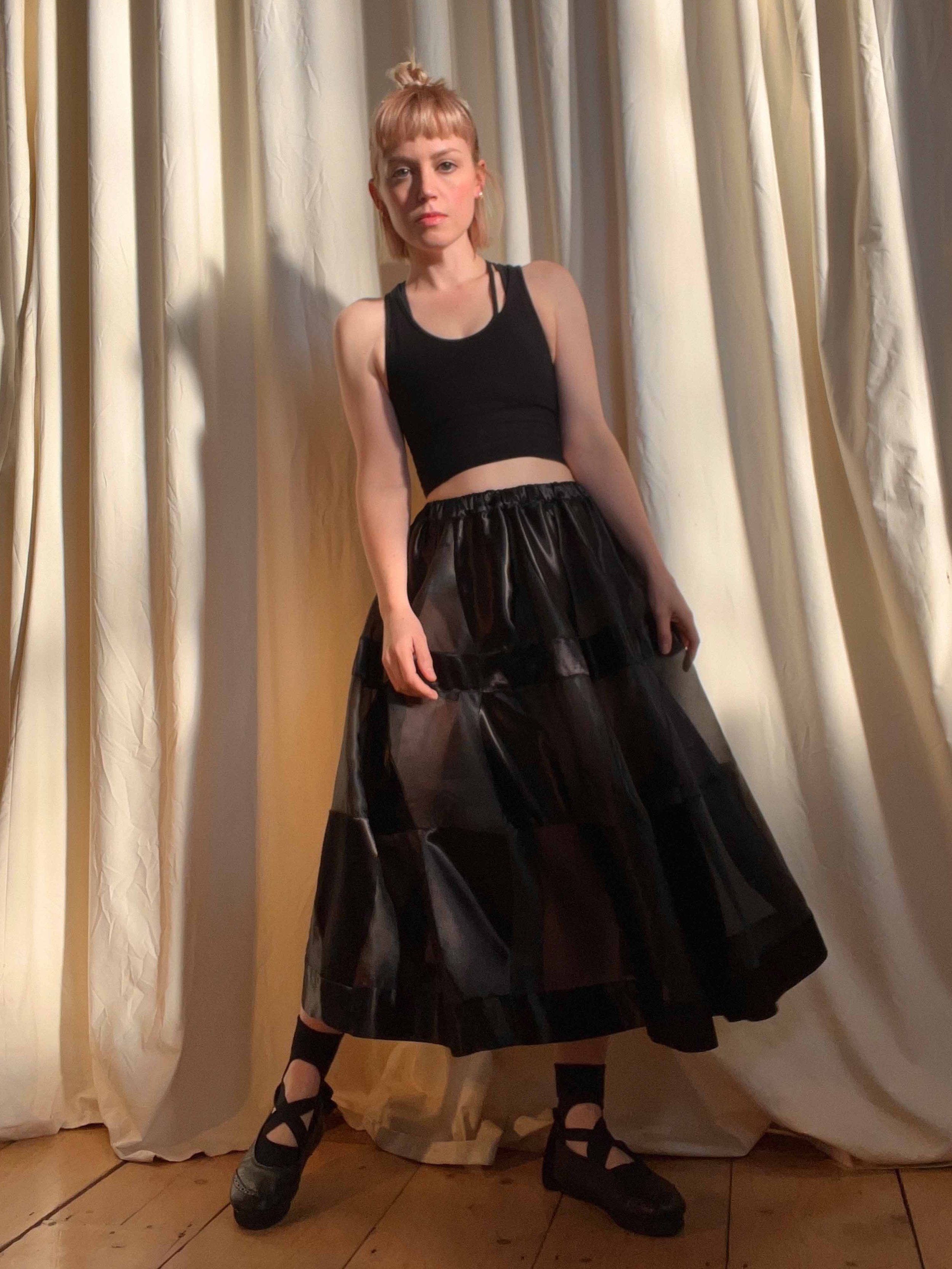 Bow Patchwork Midi Skirt_wearing 2.jpg