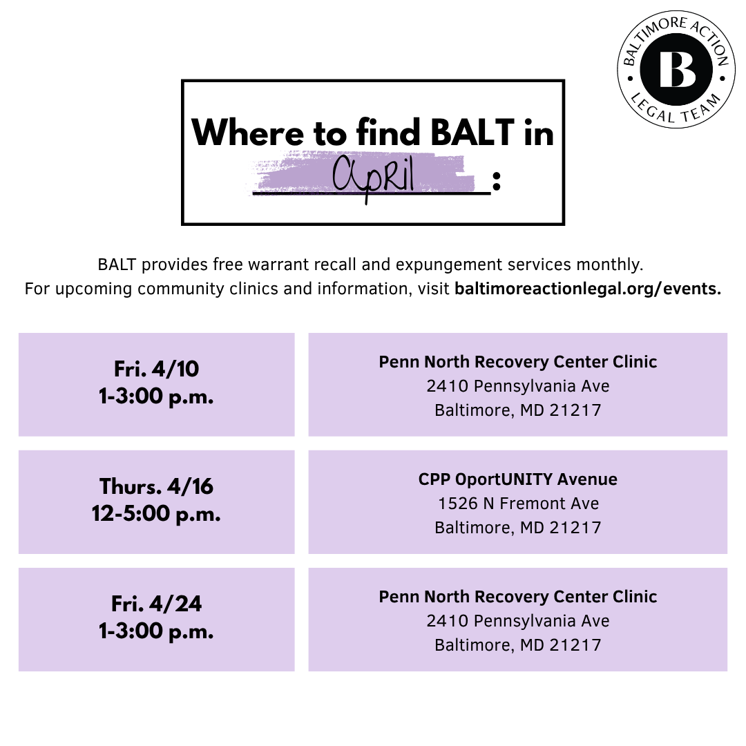 Where to find BALT in April