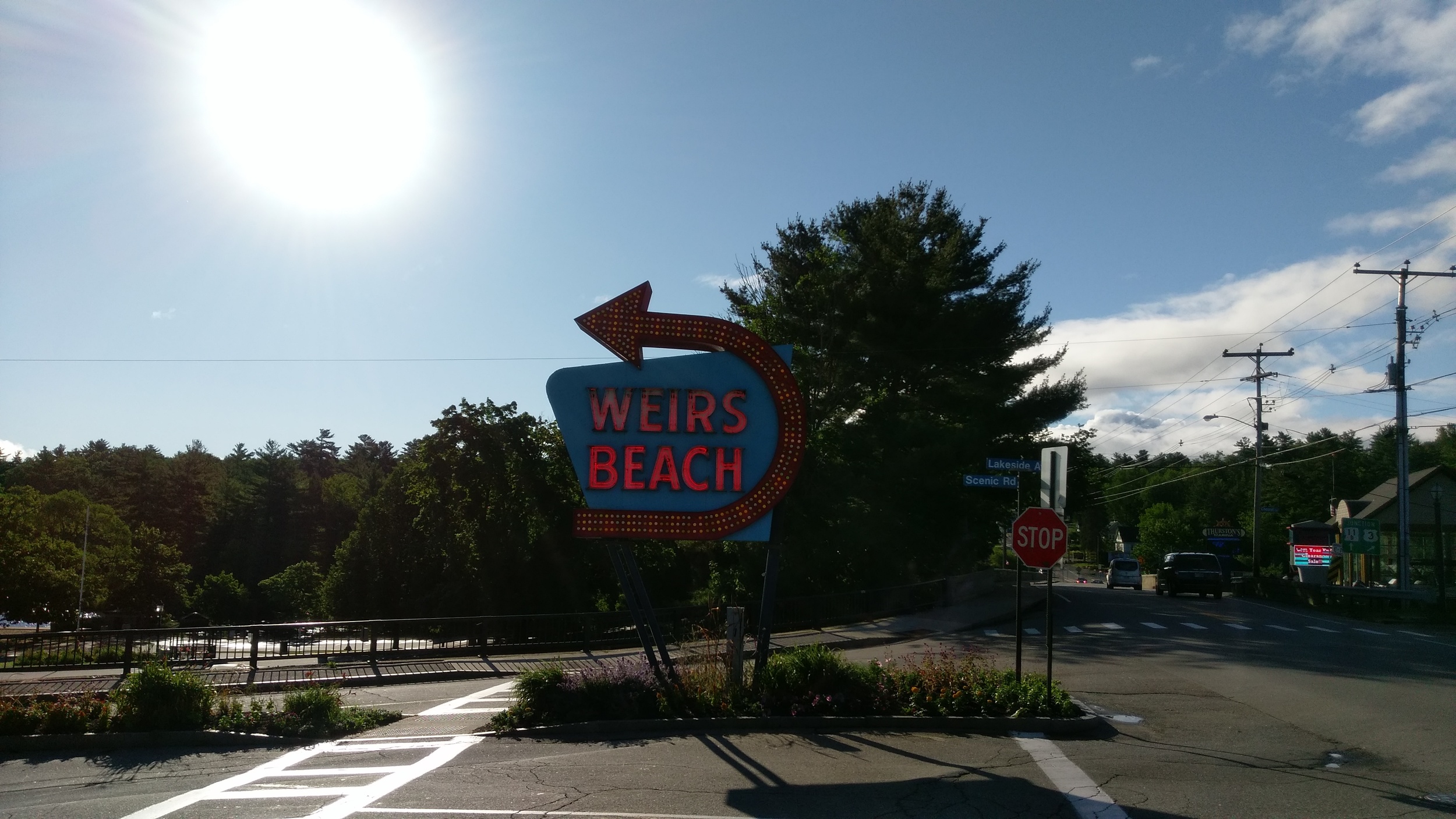 The famous Weirs Beach sign