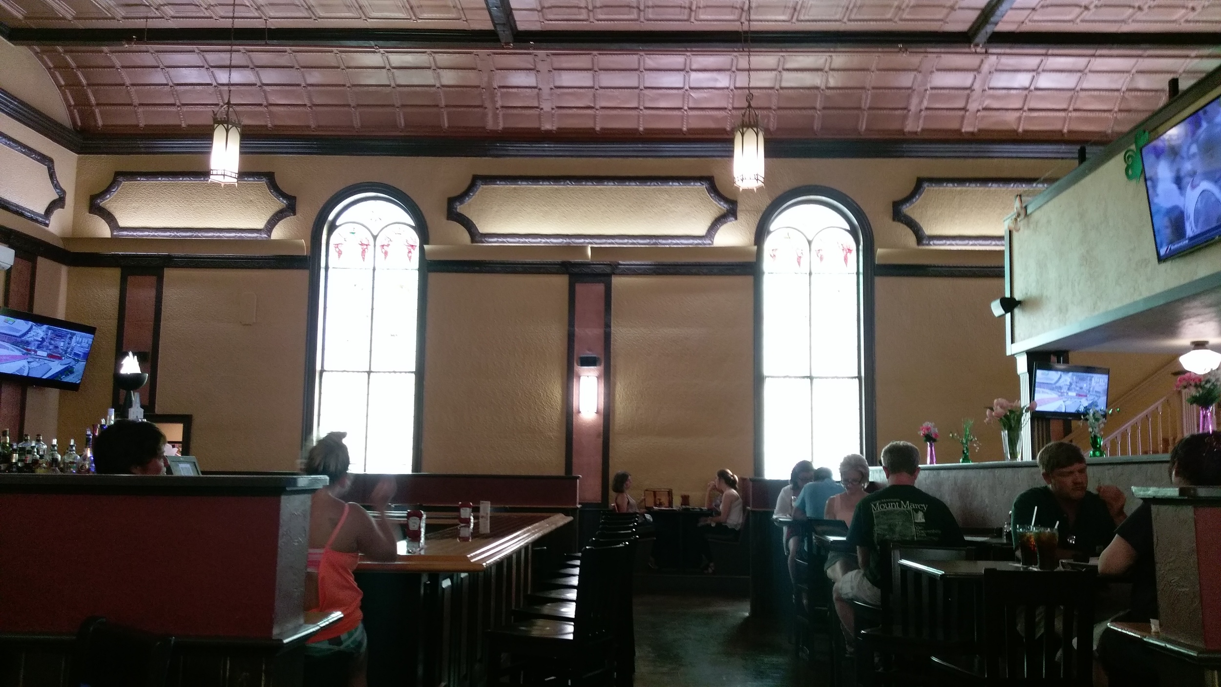 The dining area