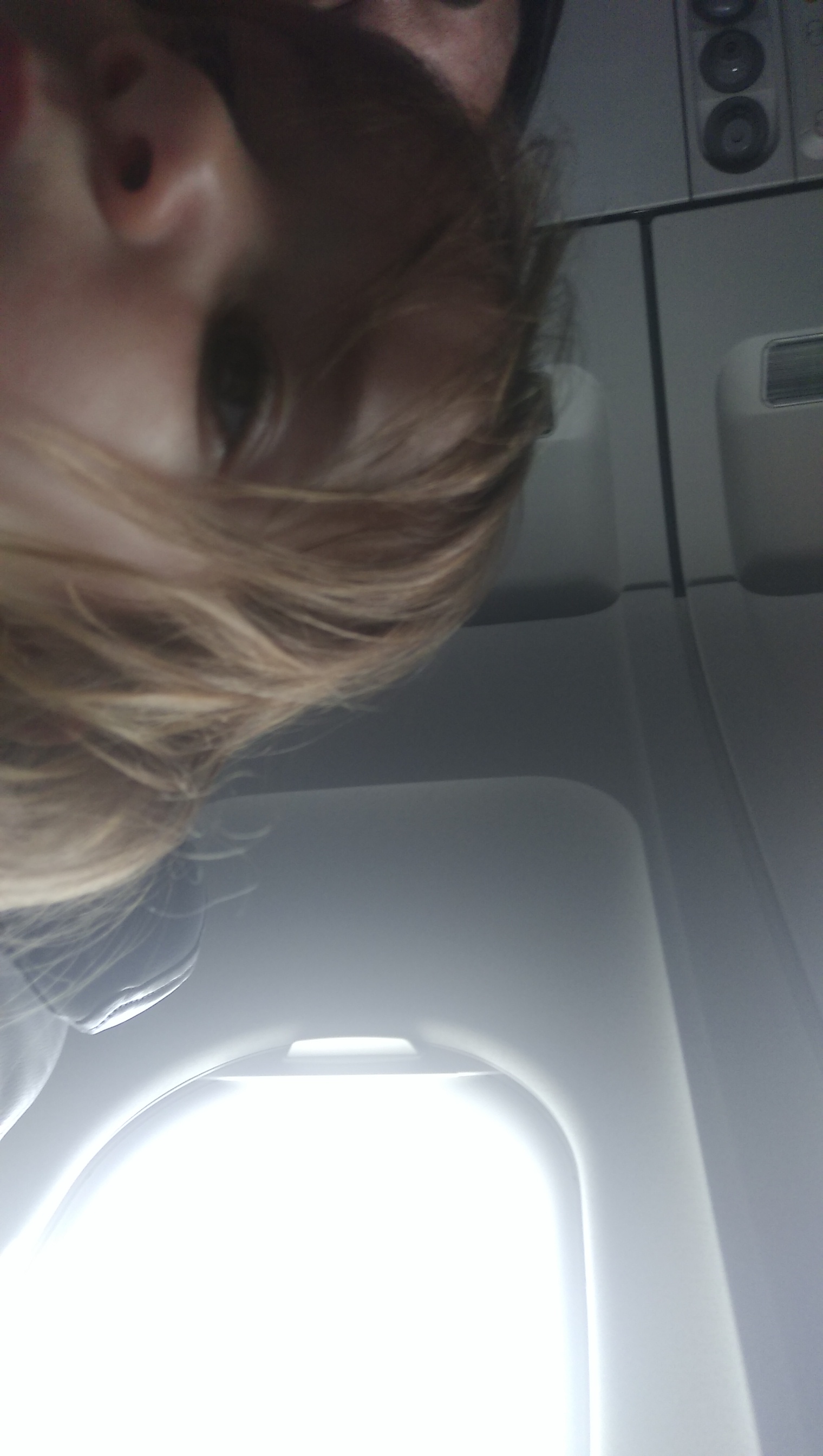 Cece took this picture on the plane