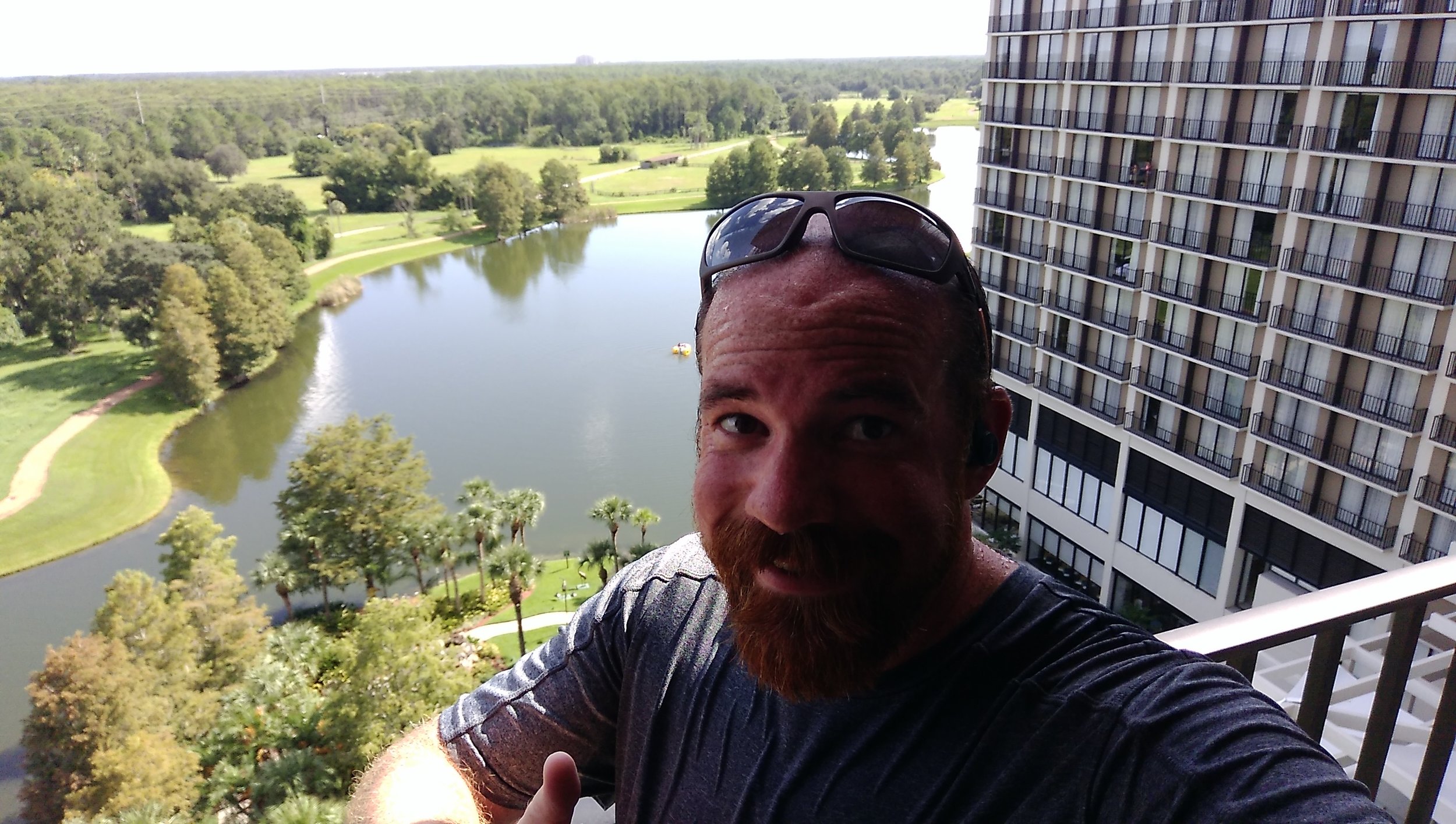 Sweaty guy from the balcony