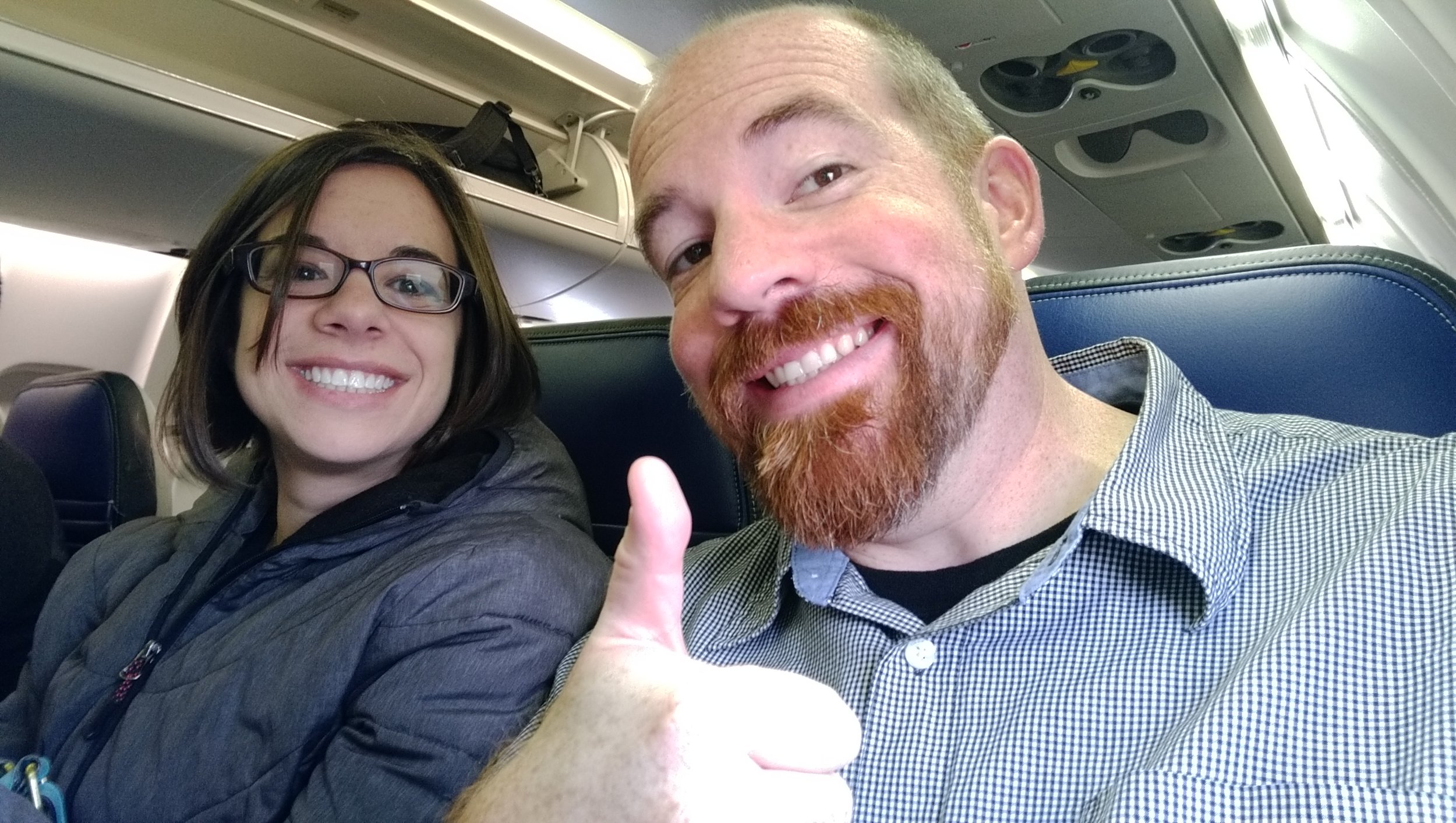 Airplane selfie