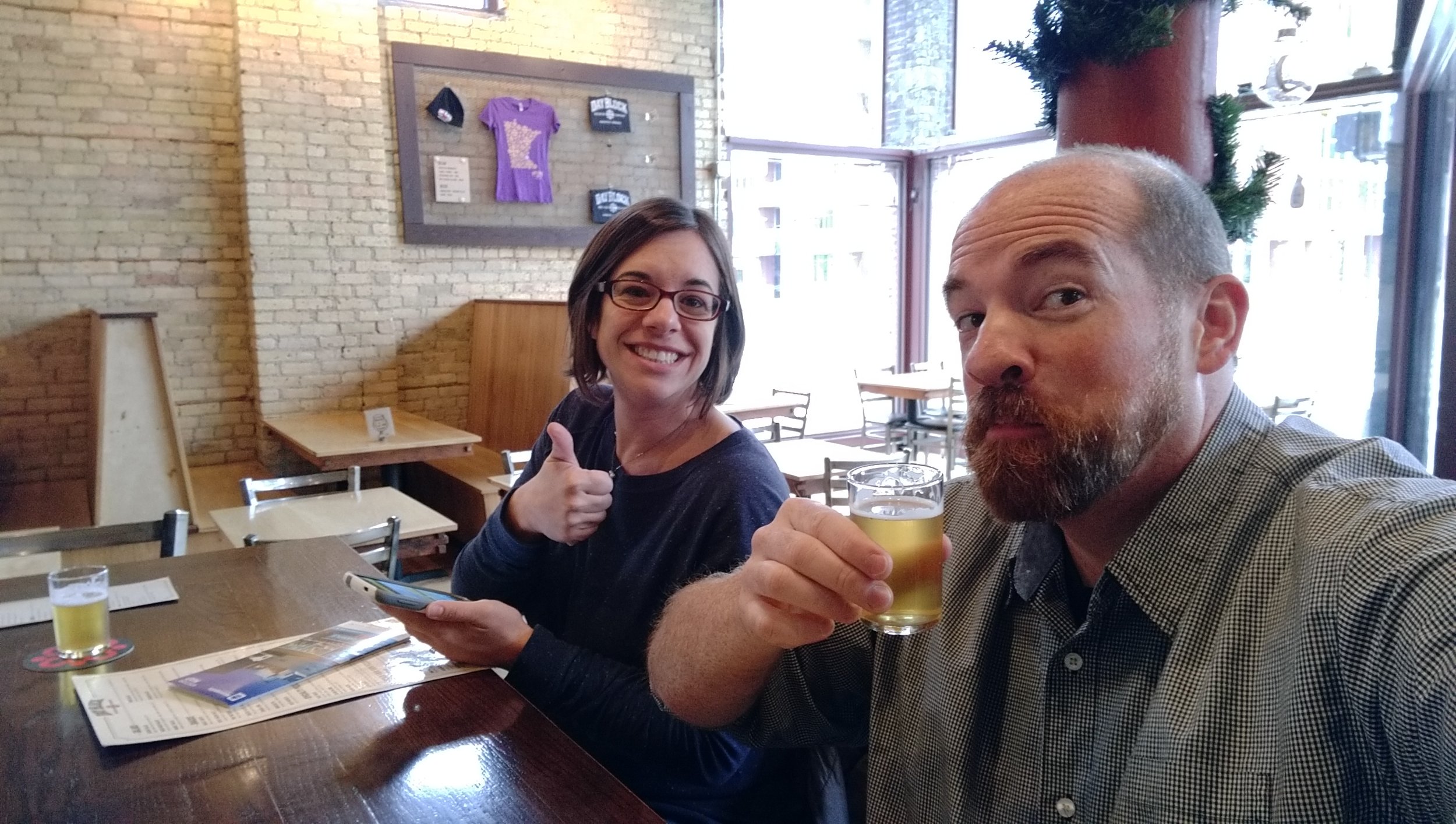 Sharing a beverage