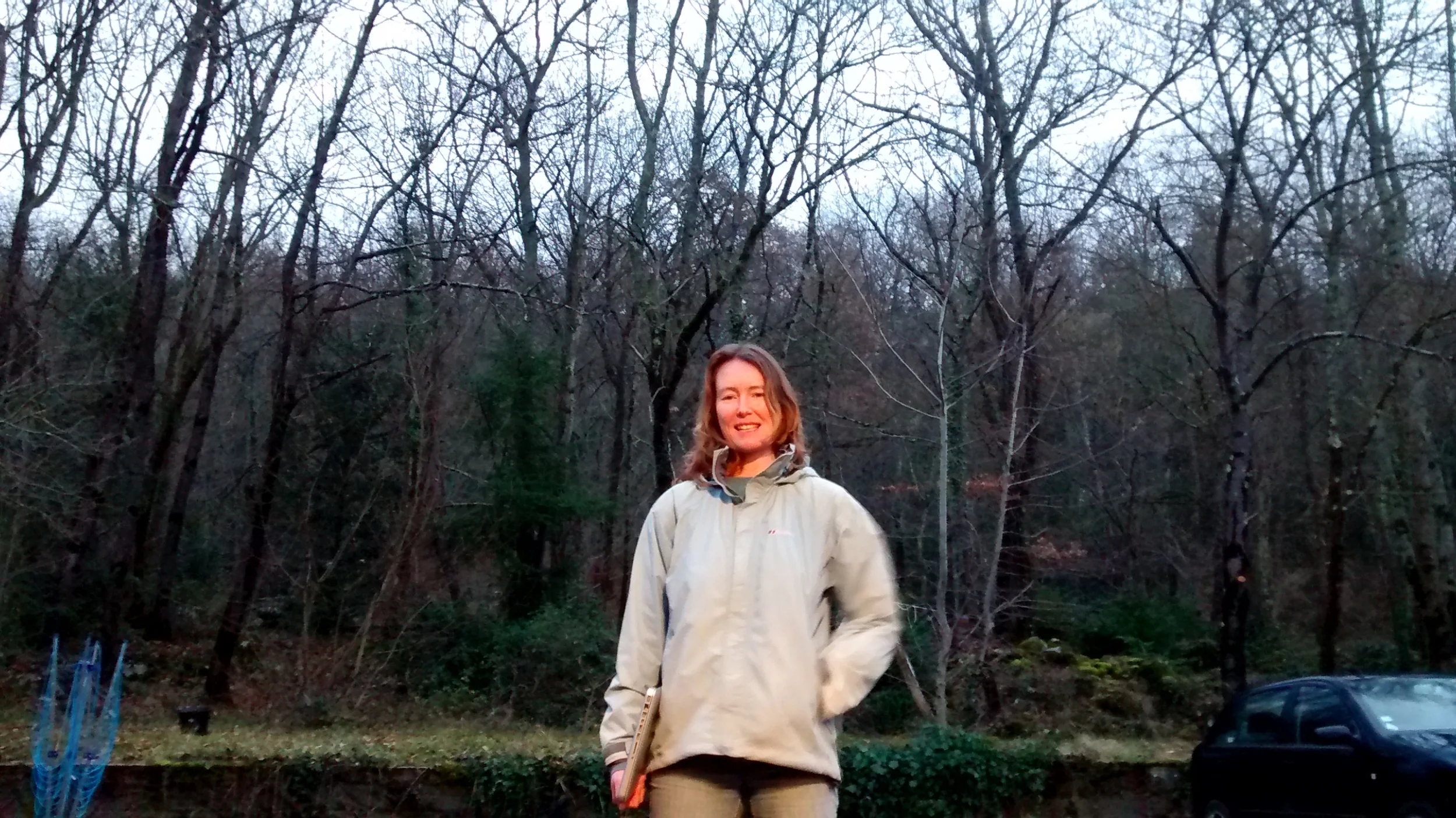 Bridget in a moment of post-writing relief