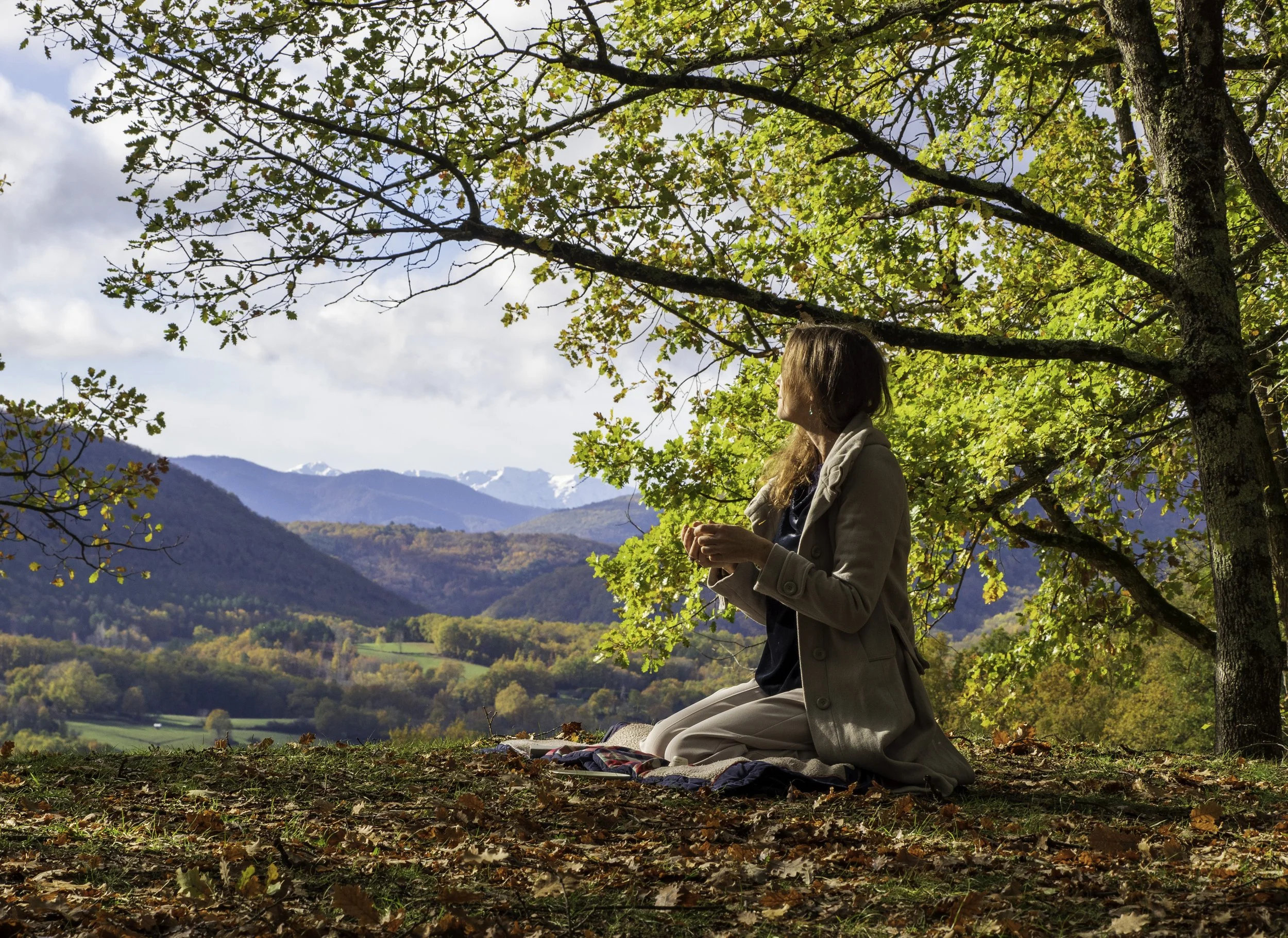 Reading spiritual poetry and writing in the Pyrenees in autumn