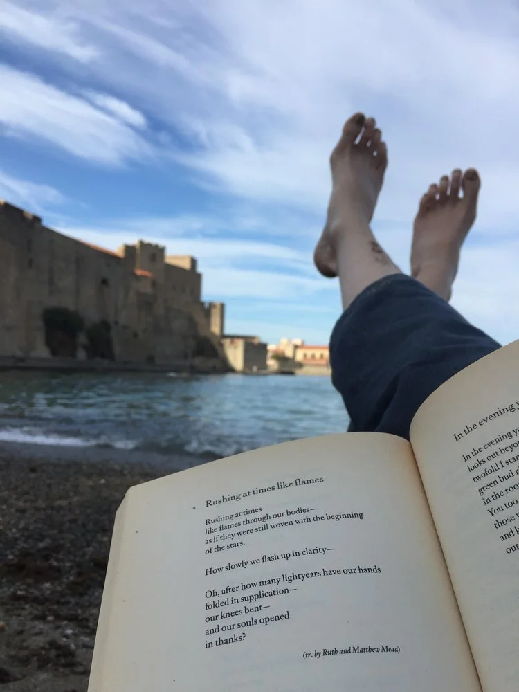 Reading Poetry by the Sea