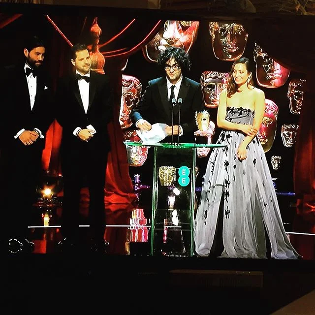 My wonderful friend looking stunning last night @emilyleo1980 receiving her outstanding debut #bafta #bafta2017 #undertheshadow #poppr