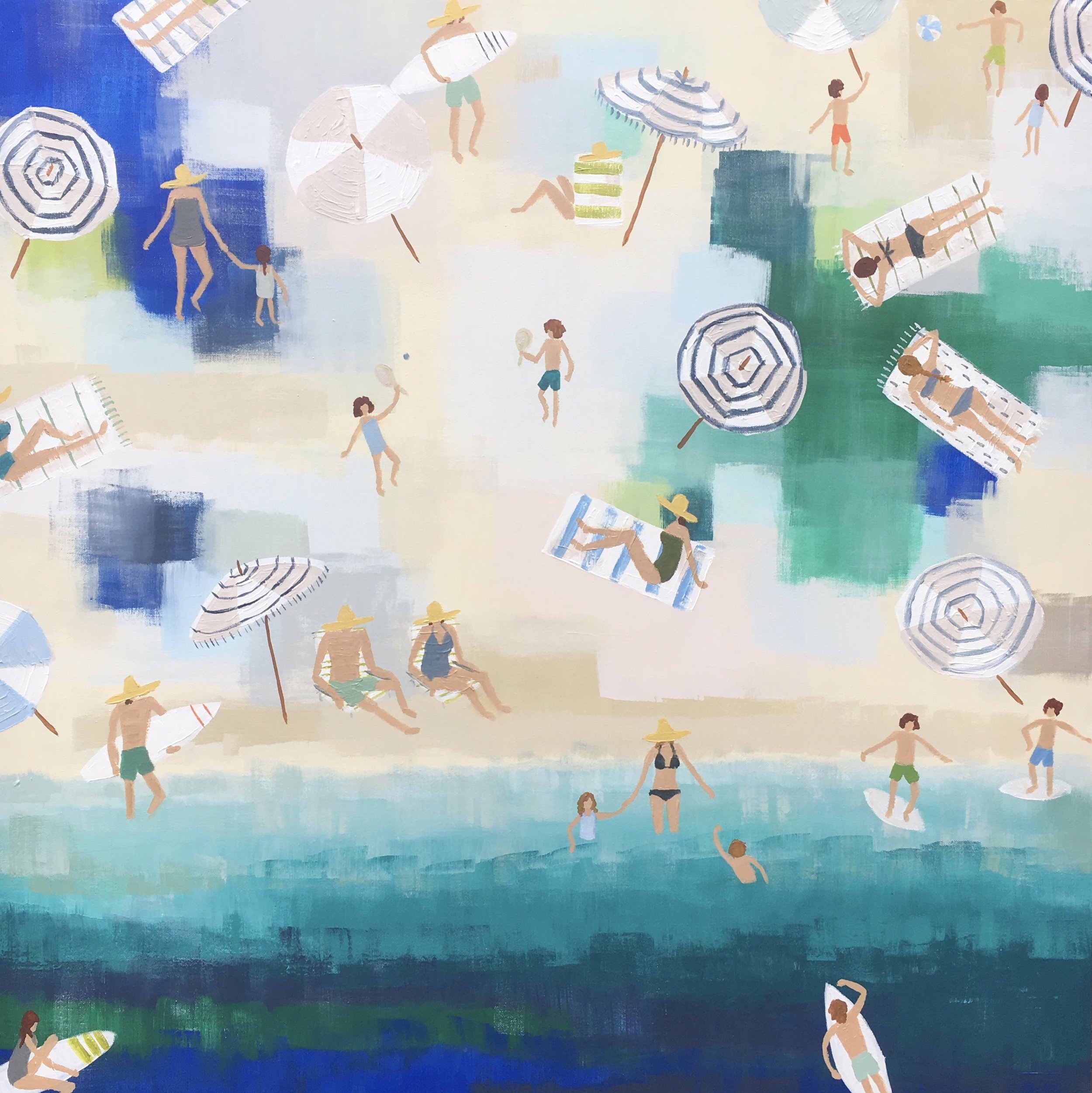 "Sea Glass Color" 36x36 SOLD