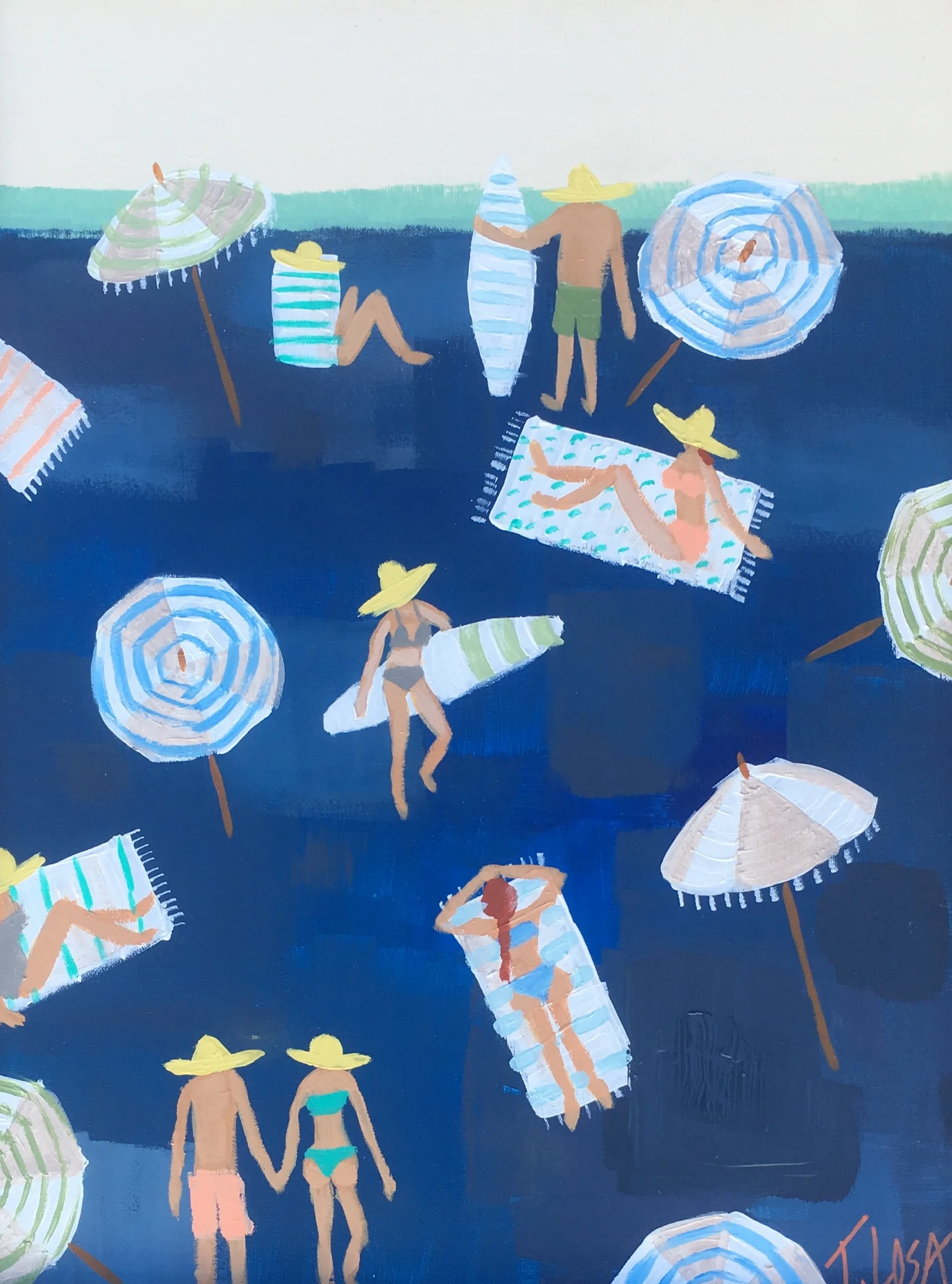 "Navy Beach Daze" 24x18 SOLD