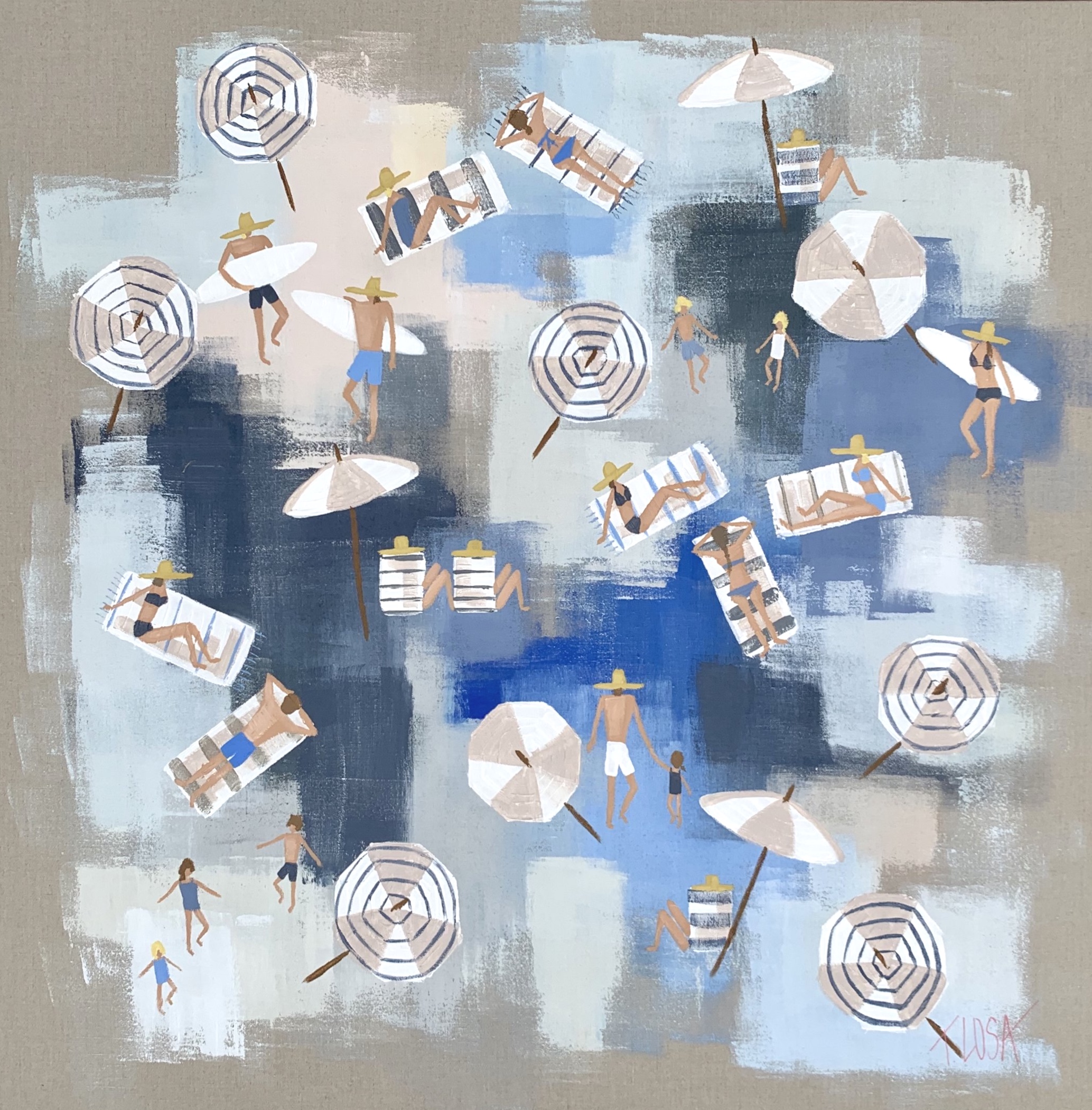 " Blue Linen" 36x36 SOLD