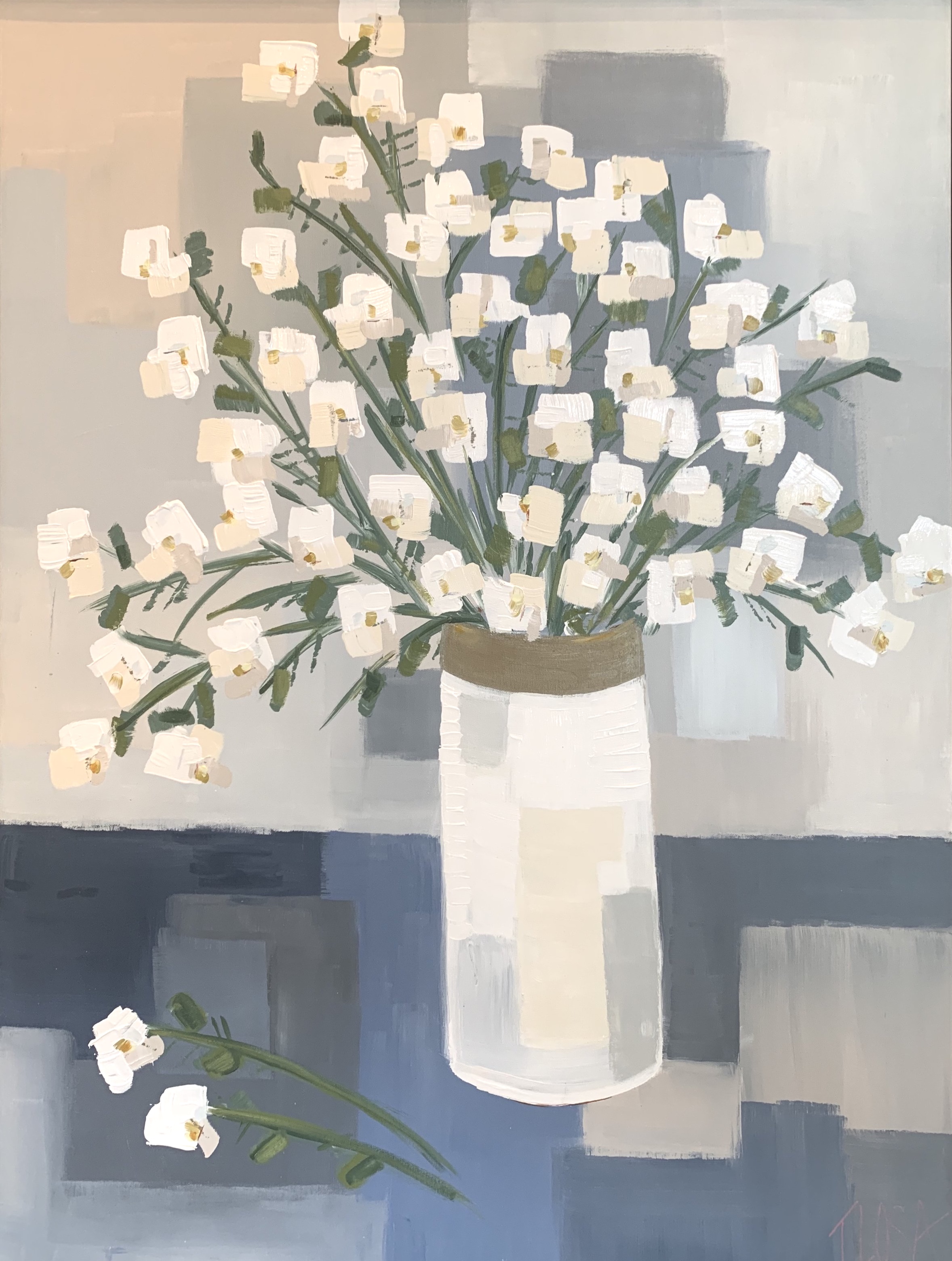 "White on Gray" SOLD