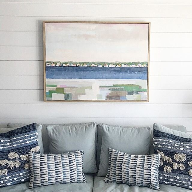 Happy Earth Day! 🌎 One of my &ldquo;Living by the Tide&rdquo; paintings in its happy new home! #earthday #happythoughts #livingbythetide #readyforthisstormtopass #prayerforearth #prayersofhope #prayersofhealing #agapelove #thegreatawakening