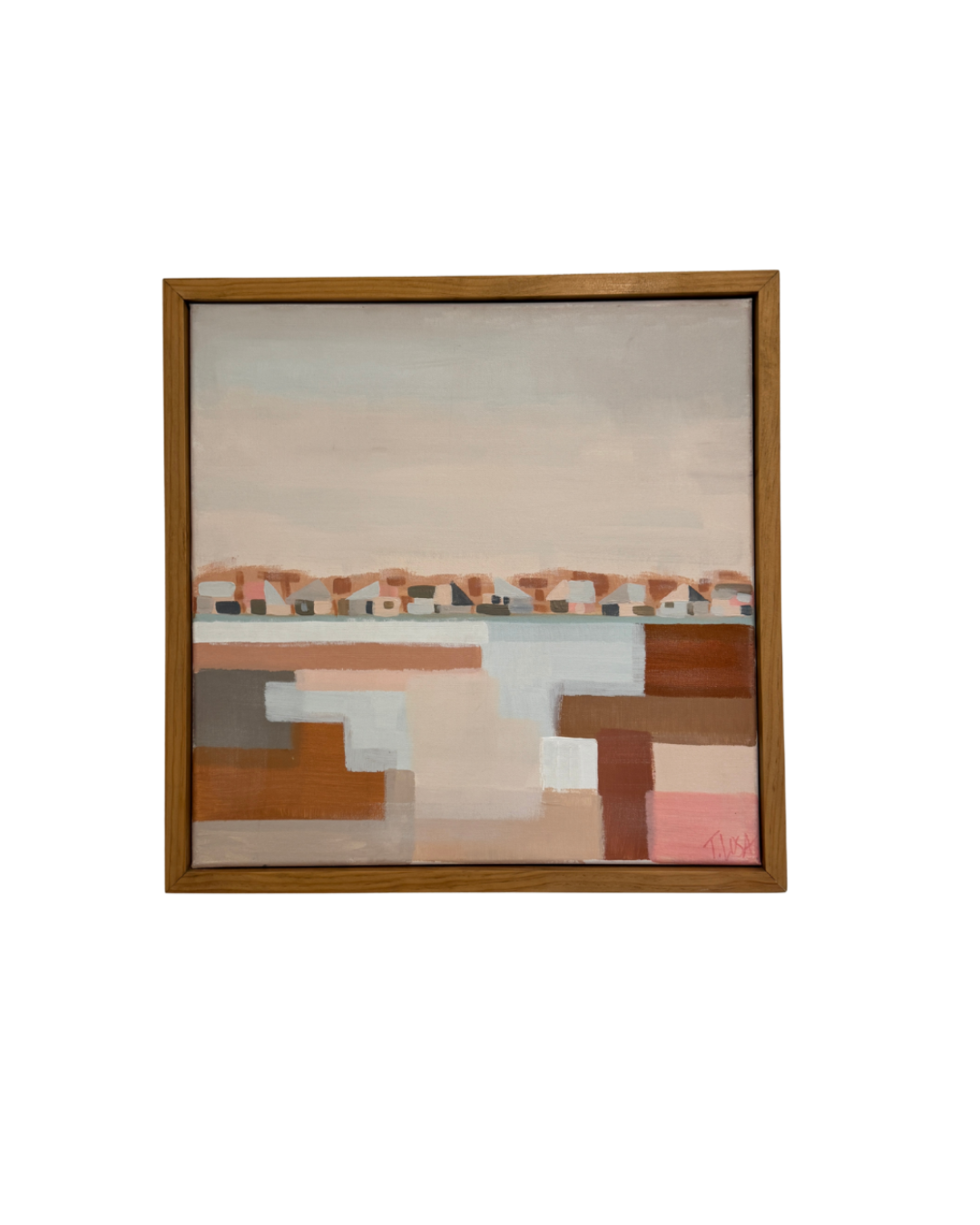 “Pink & Rust Home”20x20