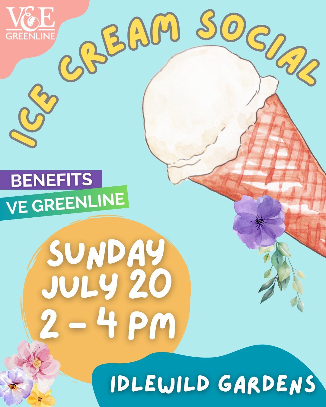 🍦 Celebrate National Ice Cream Day with Us! 🍦
Join us for our favorite summer tradition &mdash; the V&amp;E Greenline Ice Cream Social!

📅 Sunday, July 20
⏰ 2&ndash;4 PM
📍 Idlewild Gardens at the V&amp;E Greenline (Mignon &amp; Idlewild)

Cool of